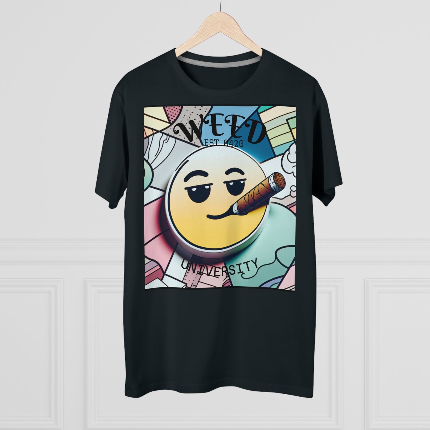 Cozy Weed University Tee - Modern Fit Cannabis T-Shirt for Fun Lovers
