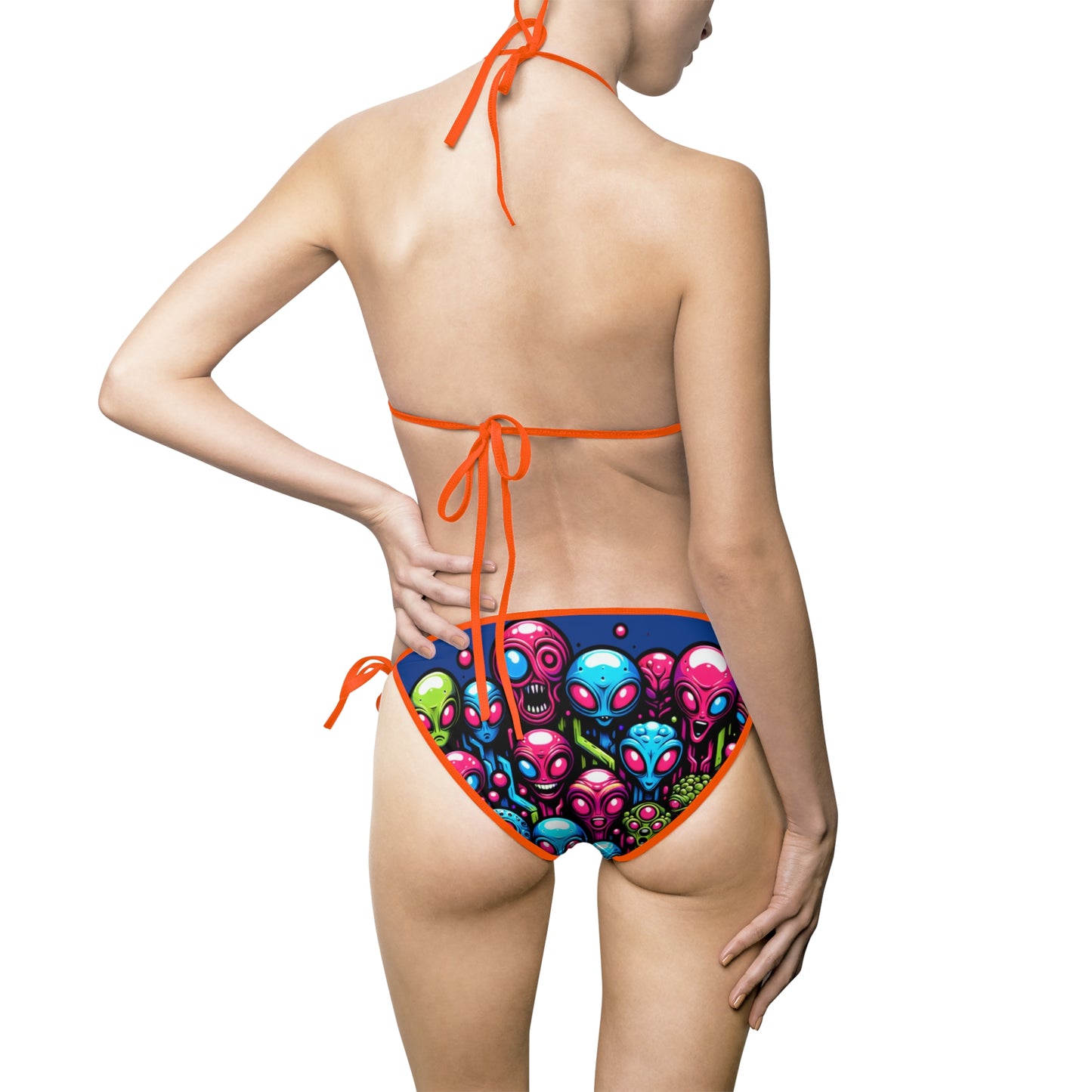Colorful Skull Print Women's Bikini Swimsuit - Stylish Beachwear for Summer Fun