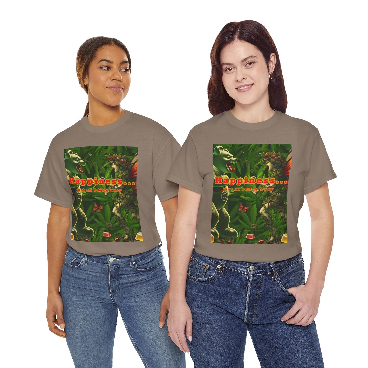 Happiness Jungle Unisex Heavy Cotton Tee, Graphic T-Shirt, Nature Lover Gift, Summer Wardrobe Essential, Unisex Casual Wear