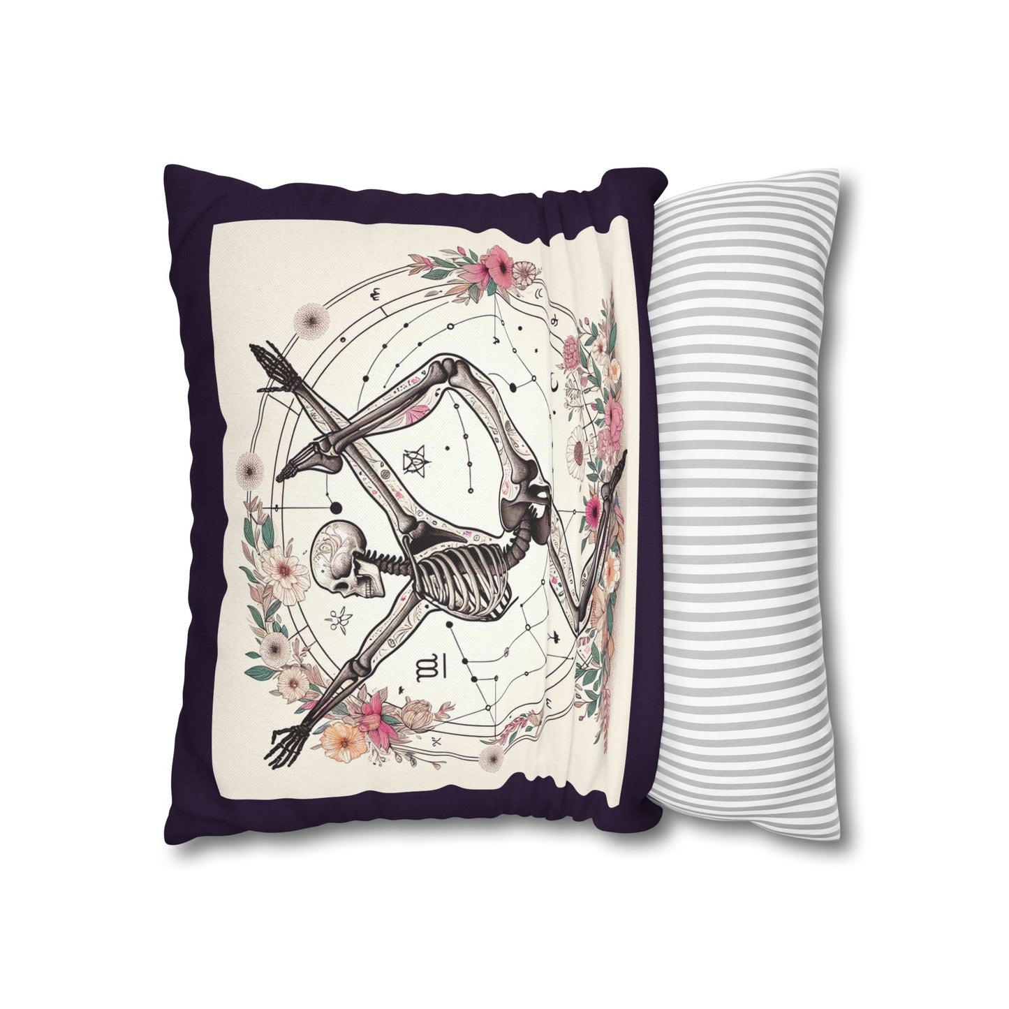 Astrological Skeleton Decorative Pillowcase