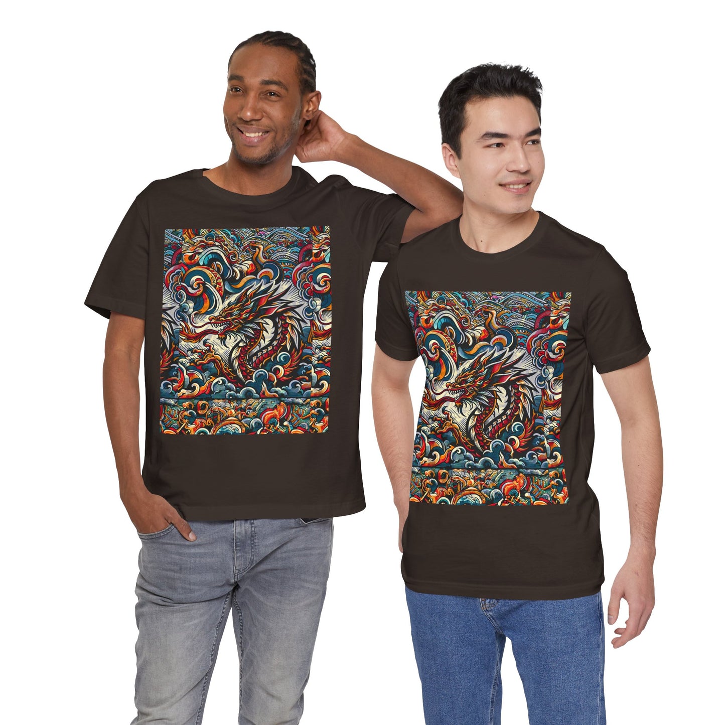 Vibrant Dragon Graphic Tee - Unisex Jersey Short Sleeve Shirt