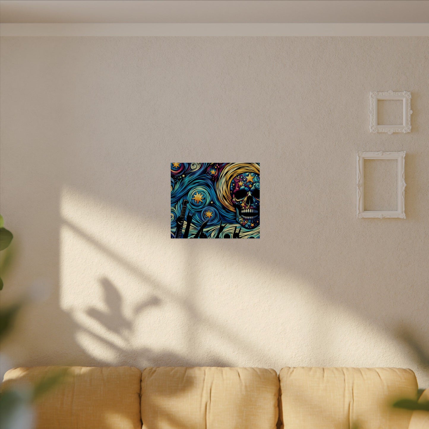 Midnight Rock N Roll Textured Watercolor Matte Posters