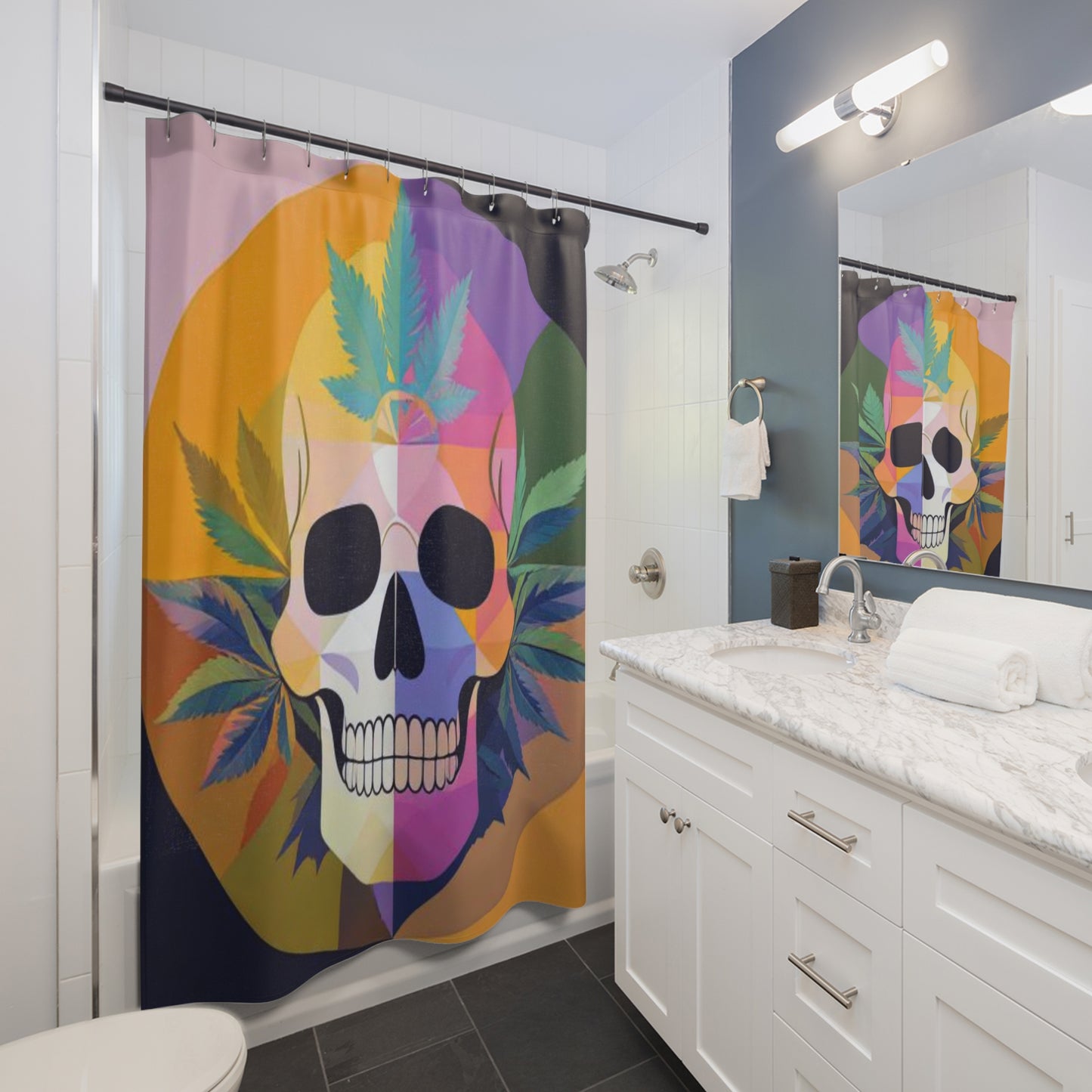 Dia de los Muertos Bloom Shower Curtains