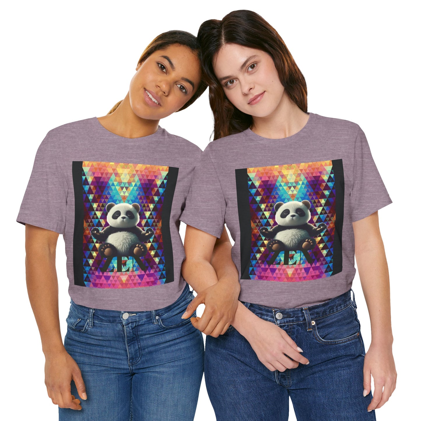 Colorful Panda Graphic Tee - Unisex Jersey Short Sleeve