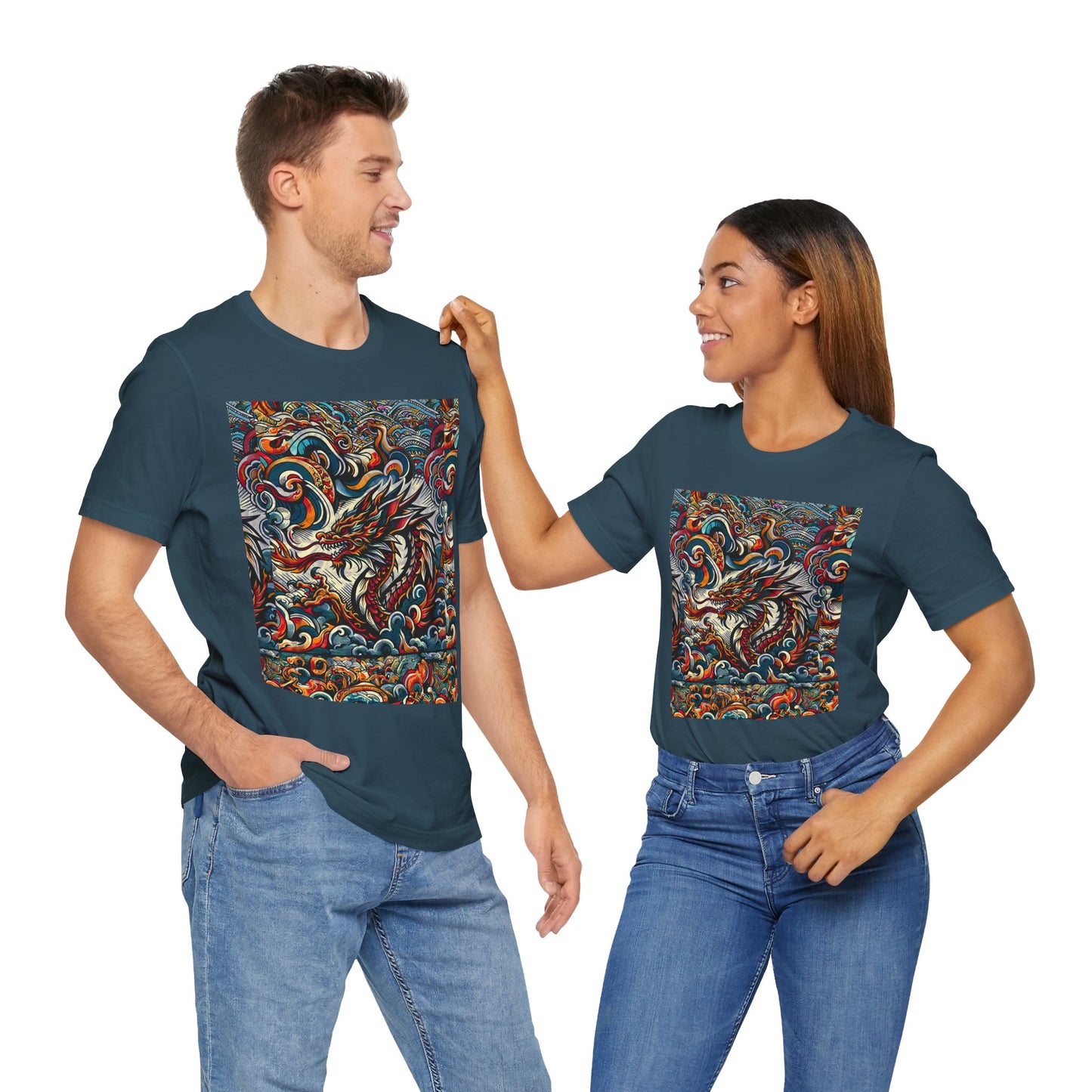 Vibrant Dragon Graphic Tee - Unisex Jersey Short Sleeve Shirt