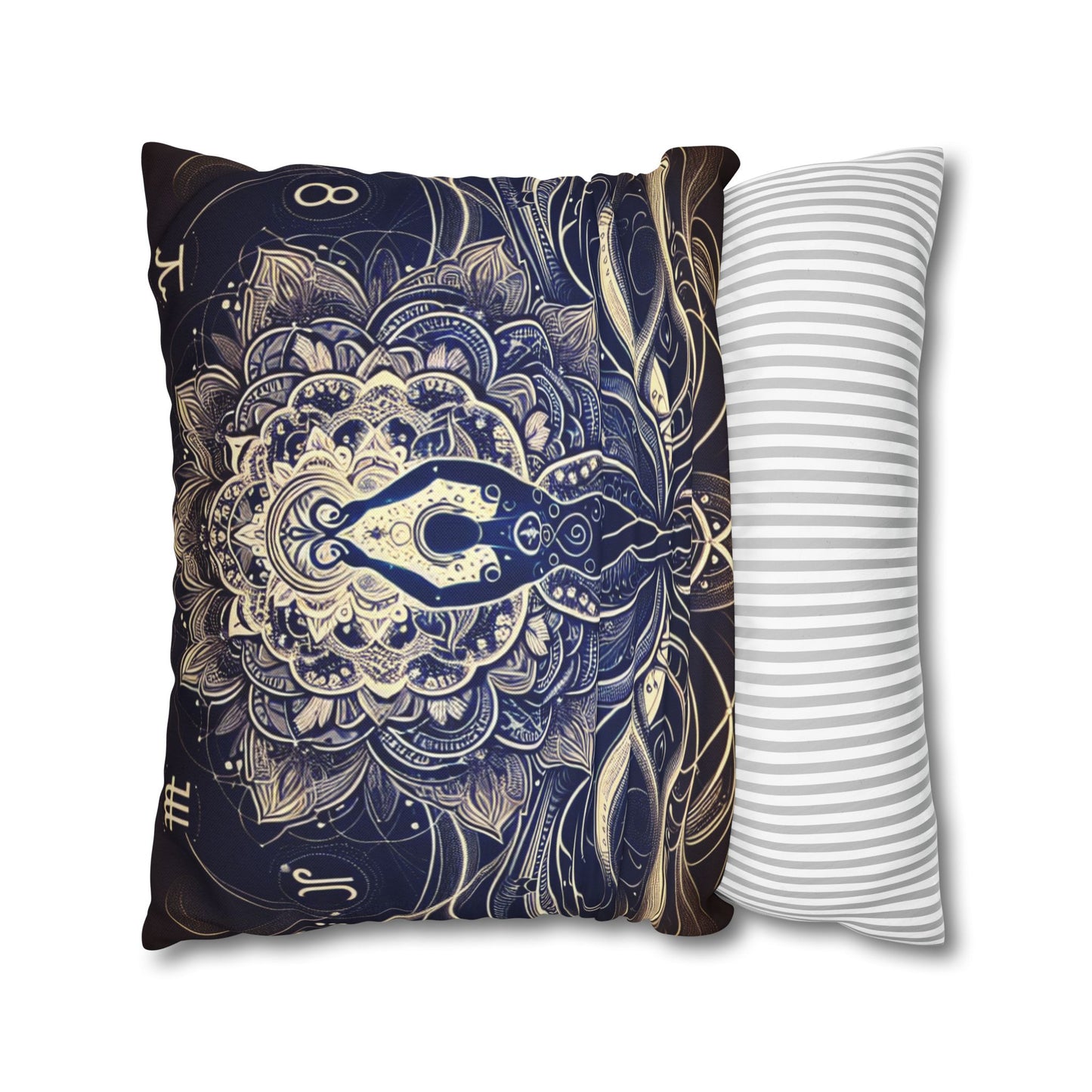Mandala Yoga Inspired Square Pillowcase | Bohemian Home Decor