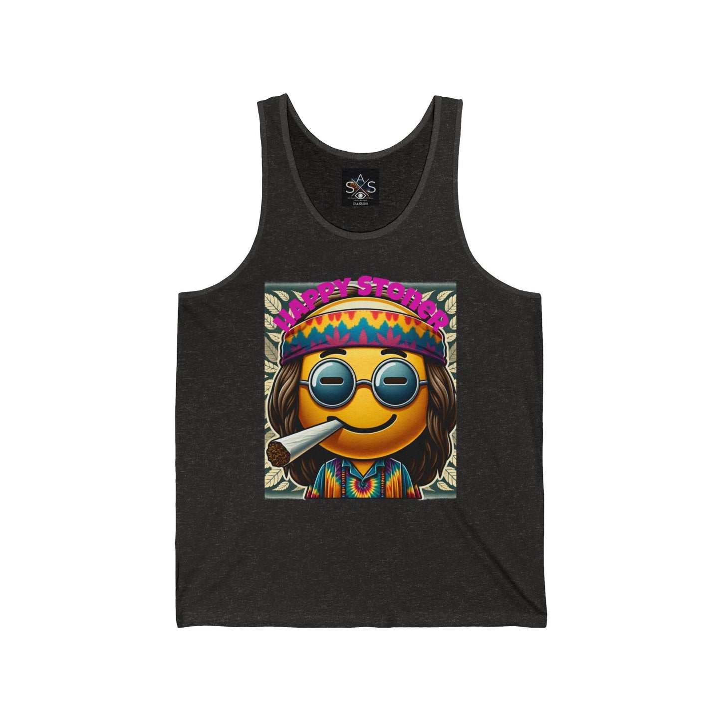 Happy Stoner Unisex Jersey Tank - Vibrant Festival Style Top