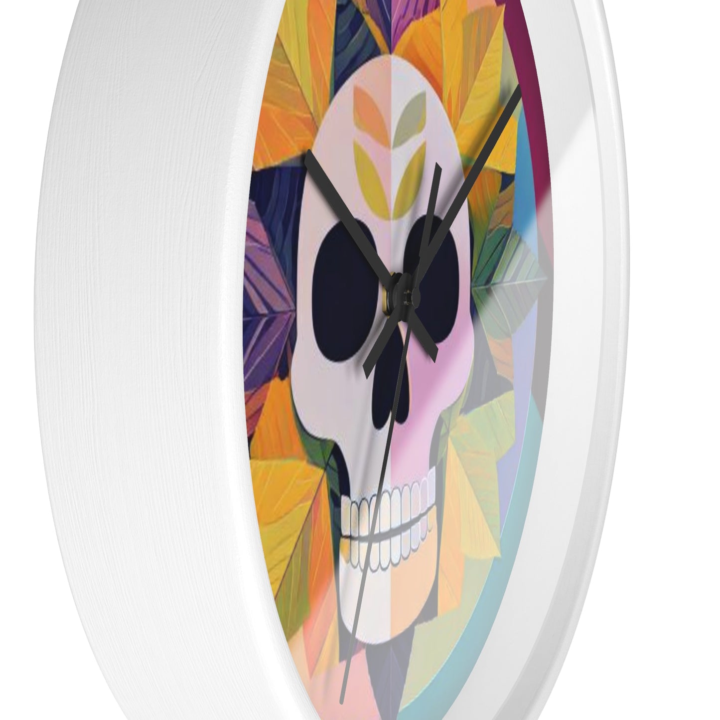 Sugar Skull Bloom Wall Clock