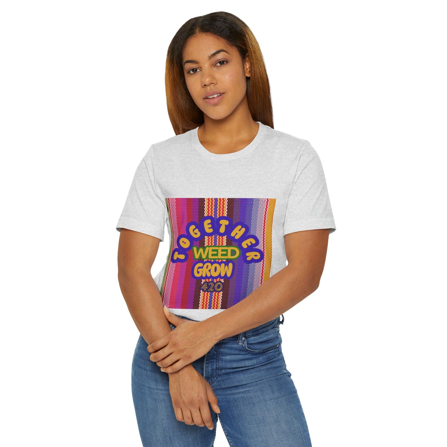 Together We Grow Weed Unisex Jersey T-Shirt - Vibrant Cannabis Culture Tee for 420 Enthusiasts