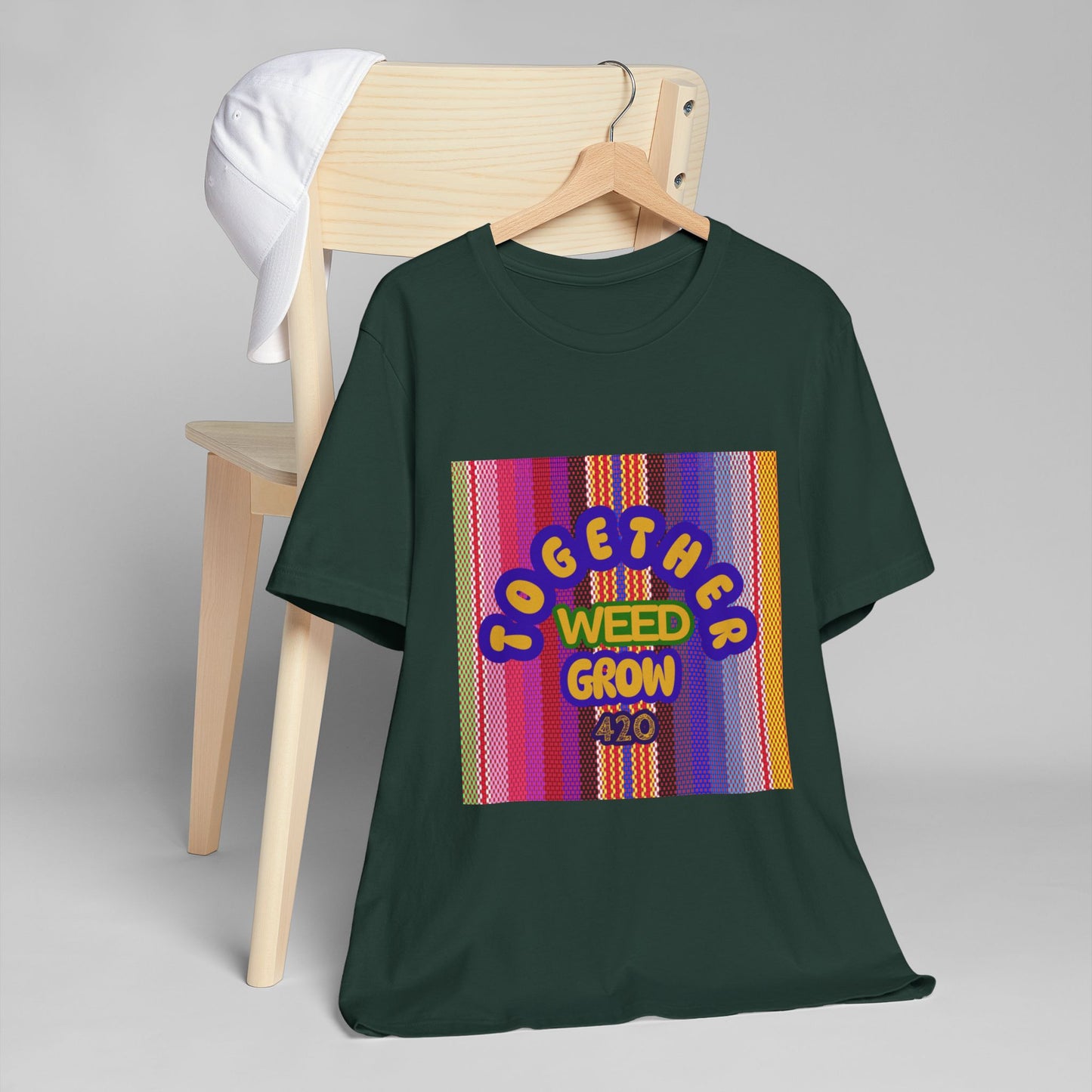 Together We Grow Weed Unisex Jersey T-Shirt - Vibrant Cannabis Culture Tee for 420 Enthusiasts