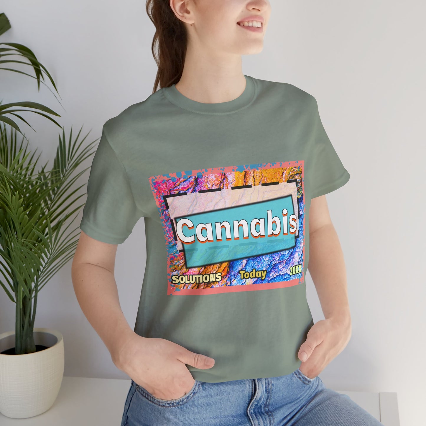 Trendy Cannabis Solutions Tee - Unisex Jersey Short Sleeve T-Shirt