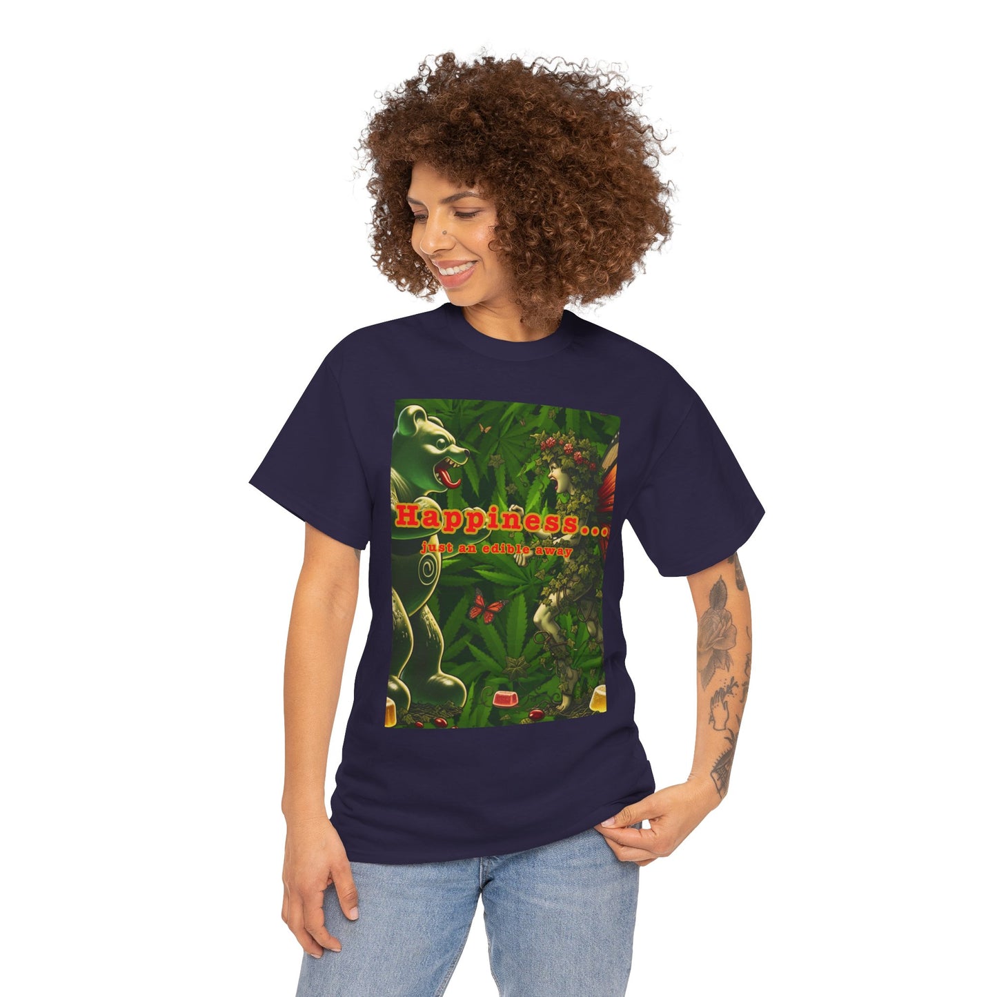 Happiness Jungle Unisex Heavy Cotton Tee, Graphic T-Shirt, Nature Lover Gift, Summer Wardrobe Essential, Unisex Casual Wear