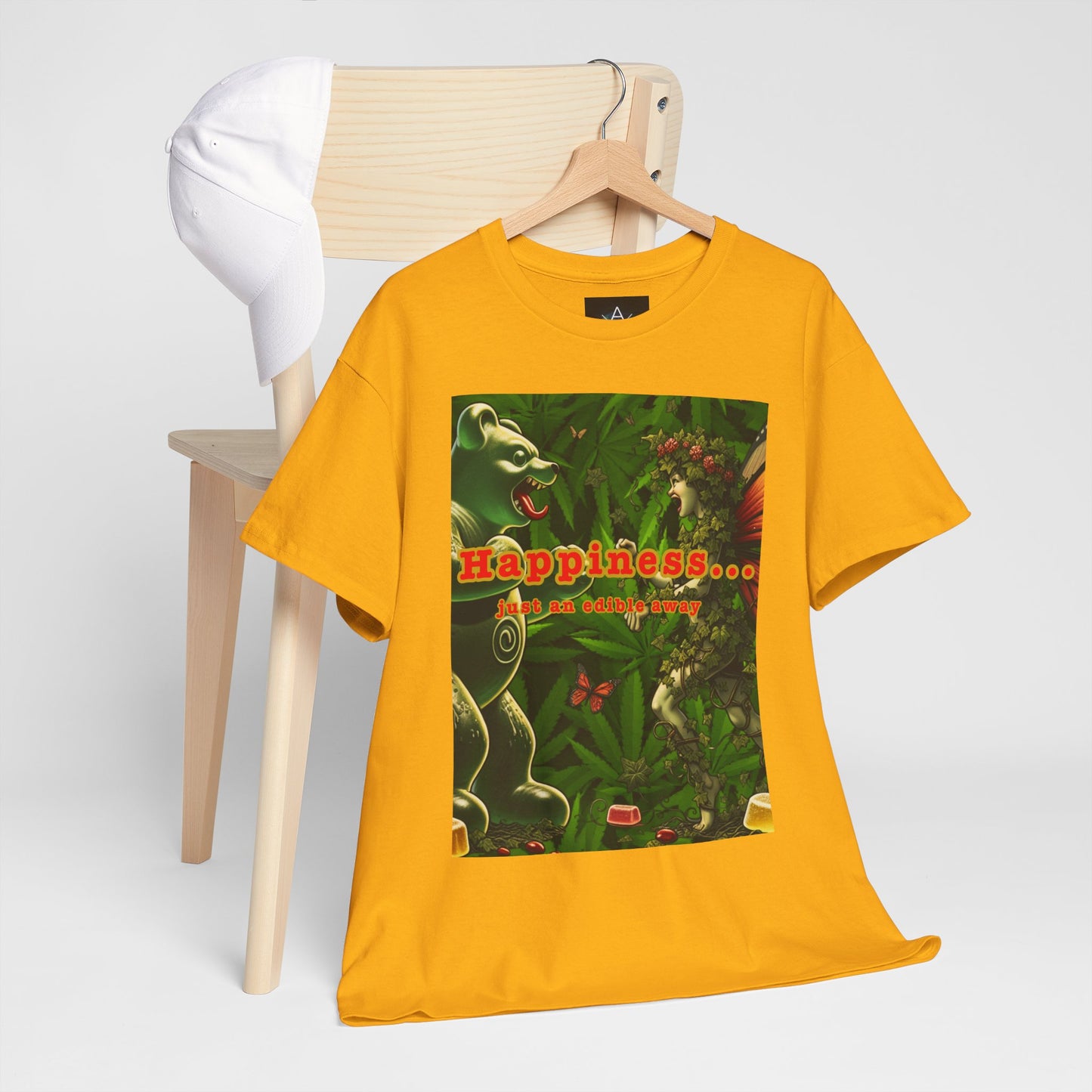 Happiness Jungle Unisex Heavy Cotton Tee, Graphic T-Shirt, Nature Lover Gift, Summer Wardrobe Essential, Unisex Casual Wear