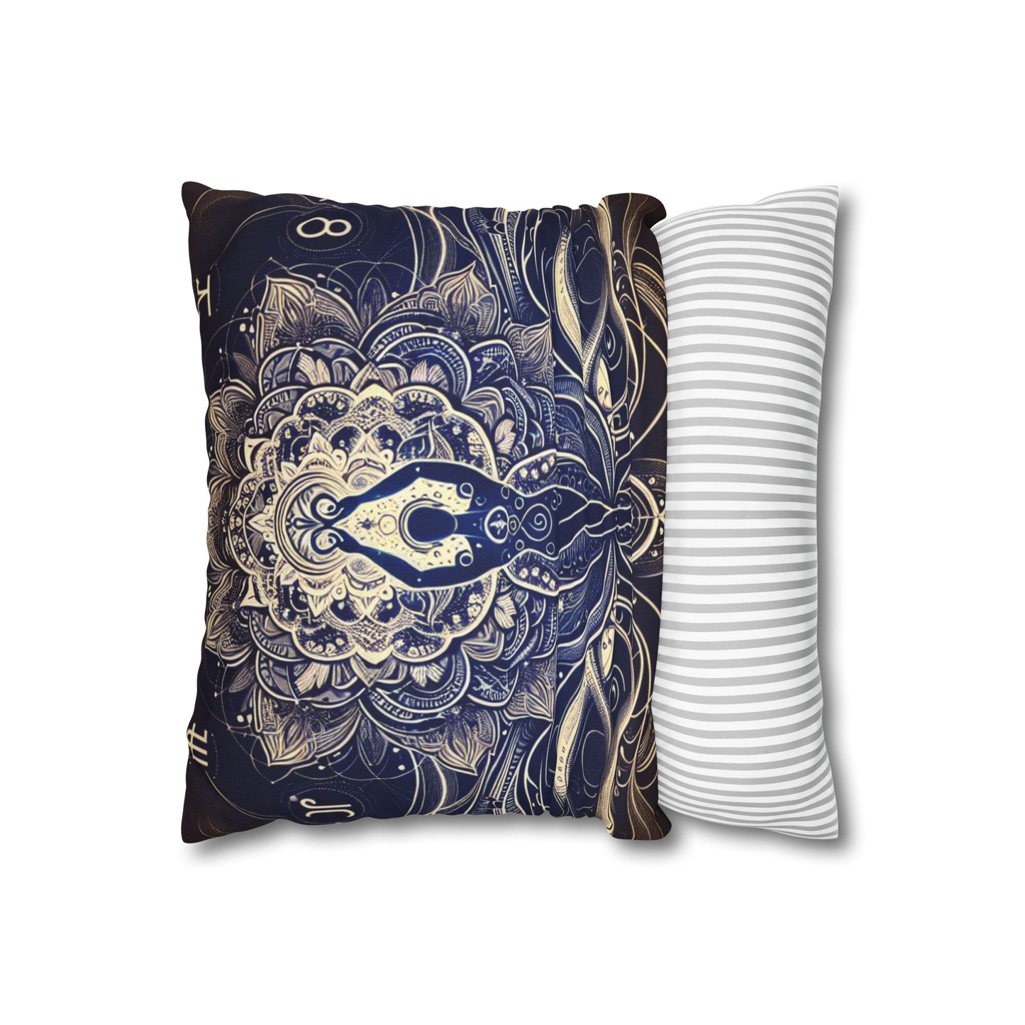Mandala Yoga Inspired Square Pillowcase | Bohemian Home Decor