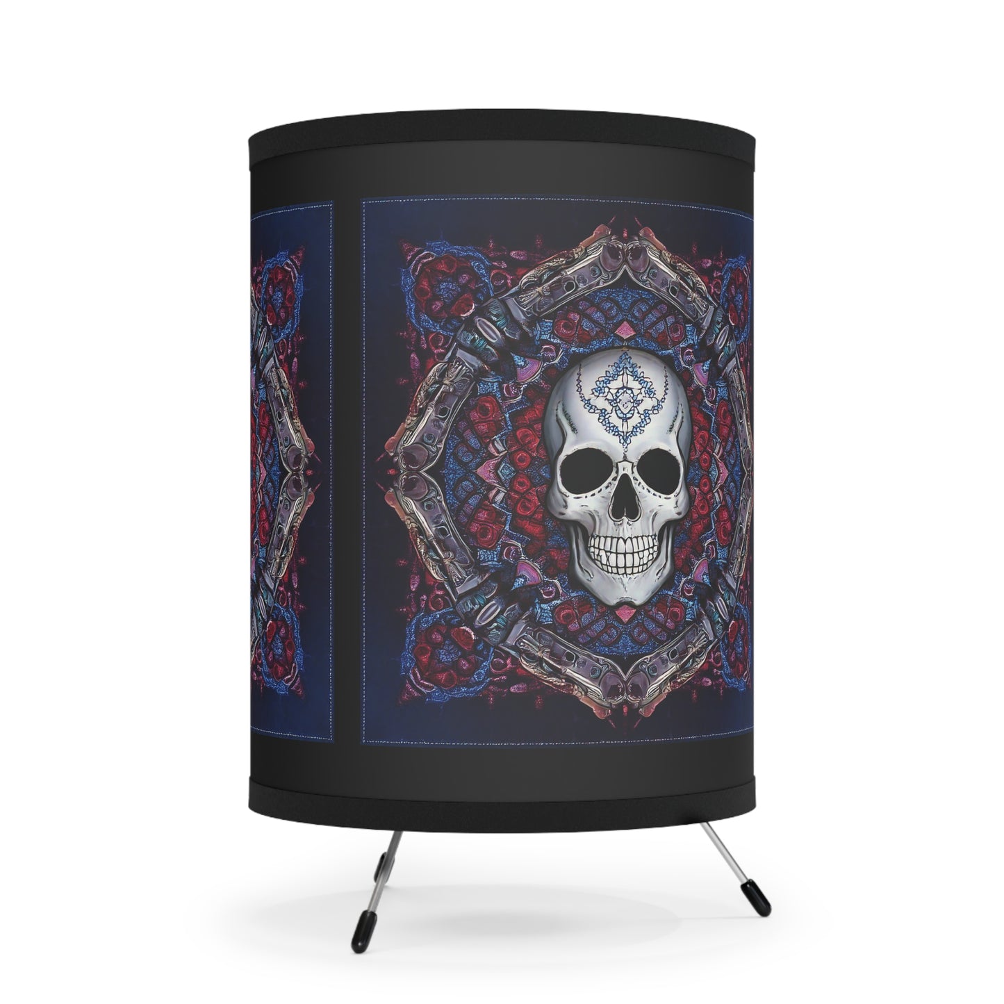 Skull Tripod Lamp with High-Res Printed Shade, US\CA plug
