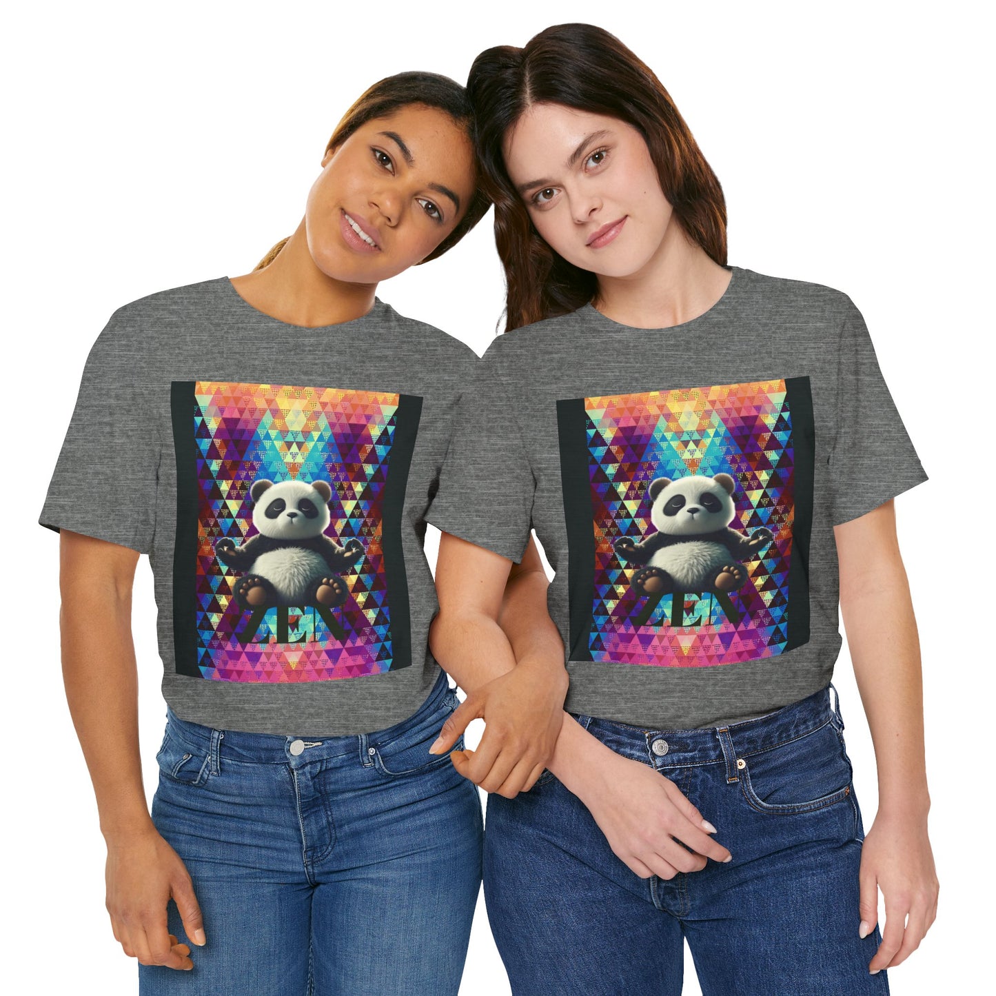 Colorful Panda Graphic Tee - Unisex Jersey Short Sleeve