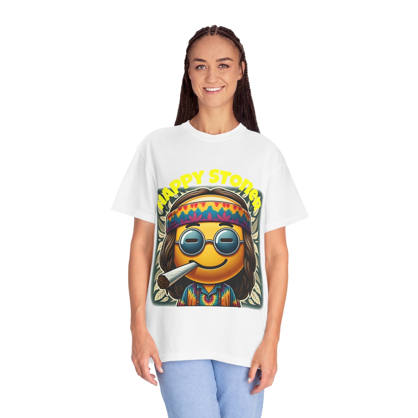 Happy Stoner Unisex Garment-Dyed T-Shirt | Chill Vibe Tee for Budding Enthusiasts