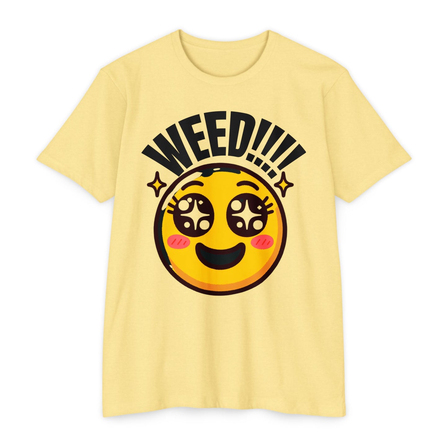 Fun Weed Smiley Face T-Shirt for Cannabis Lovers