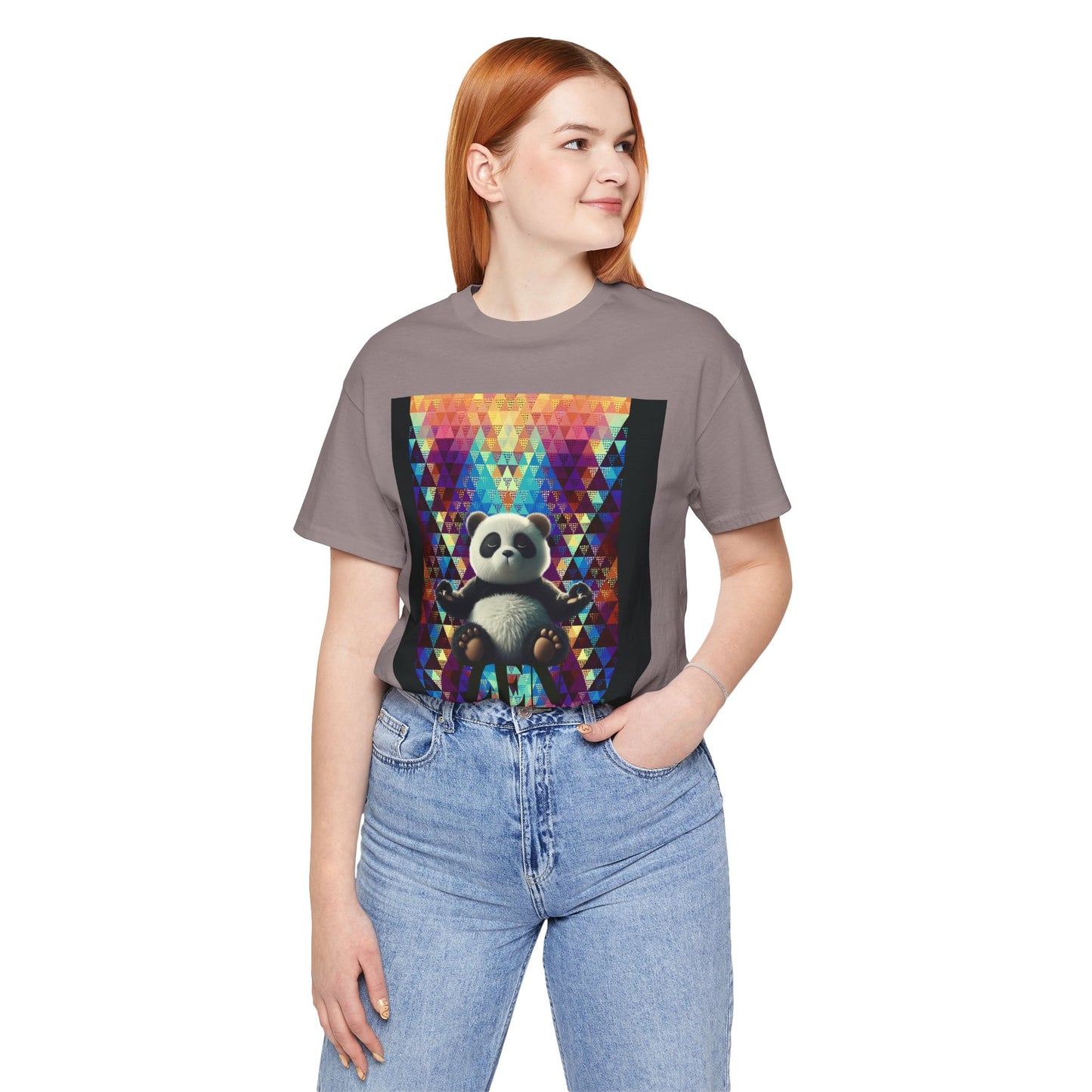 Colorful Panda Graphic Tee - Unisex Jersey Short Sleeve