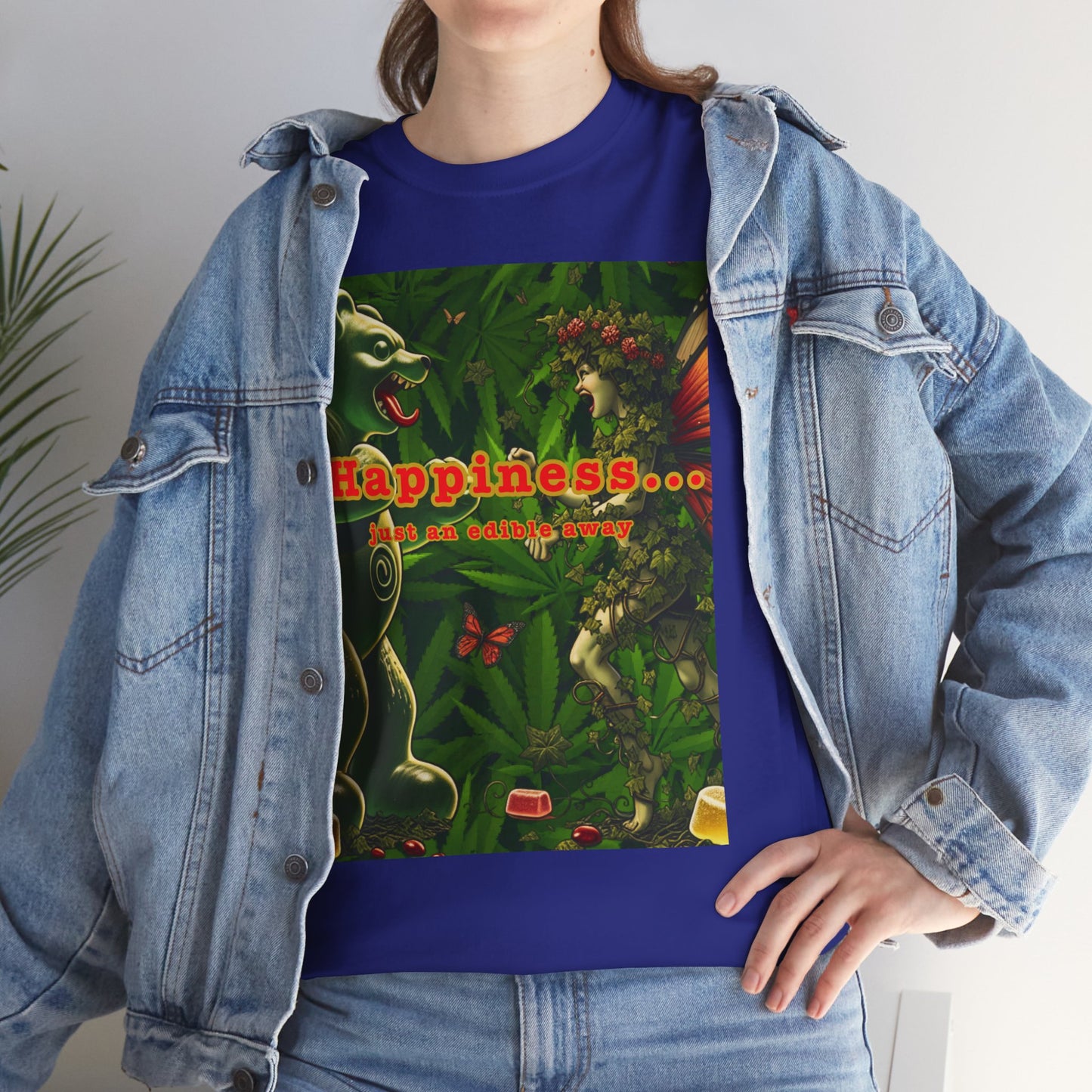 Happiness Jungle Unisex Heavy Cotton Tee, Graphic T-Shirt, Nature Lover Gift, Summer Wardrobe Essential, Unisex Casual Wear
