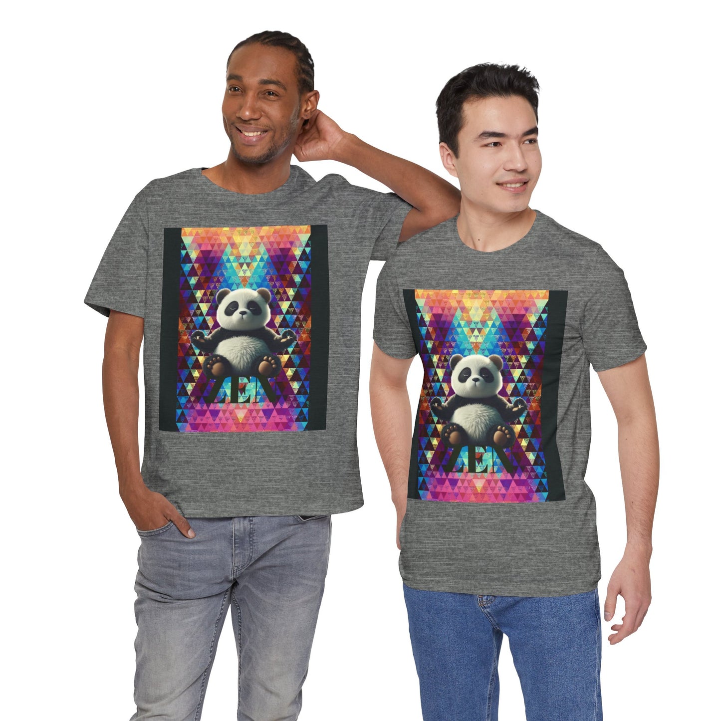 Colorful Panda Graphic Tee - Unisex Jersey Short Sleeve