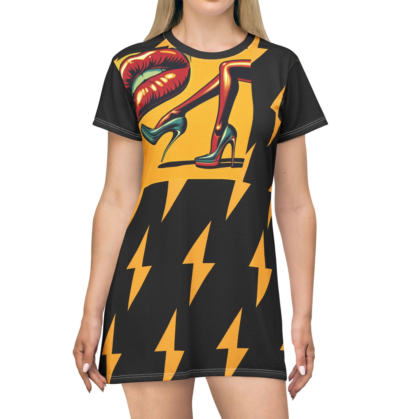 Fun and Playful T-Shirt Dress (AOP)