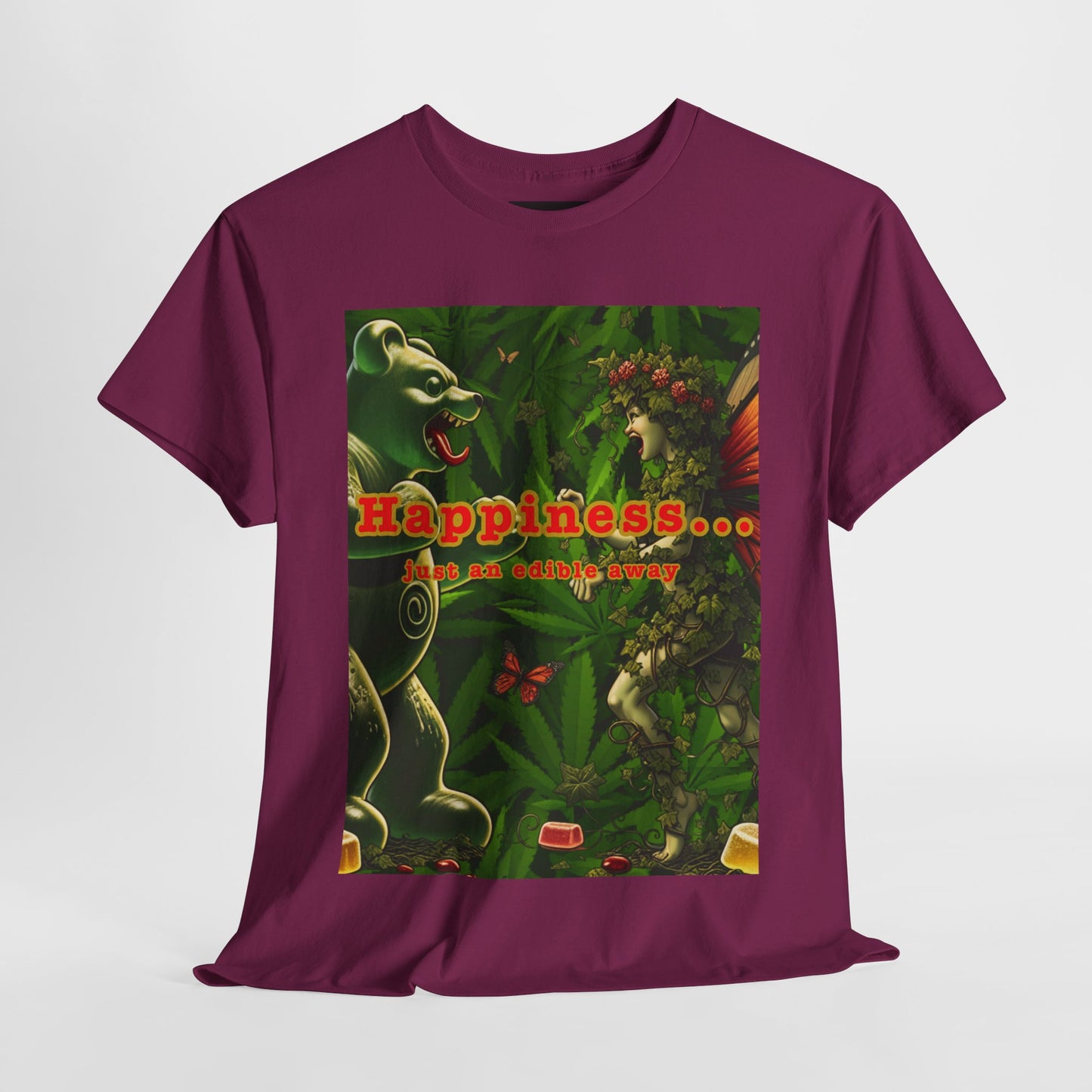 Happiness Jungle Unisex Heavy Cotton Tee, Graphic T-Shirt, Nature Lover Gift, Summer Wardrobe Essential, Unisex Casual Wear