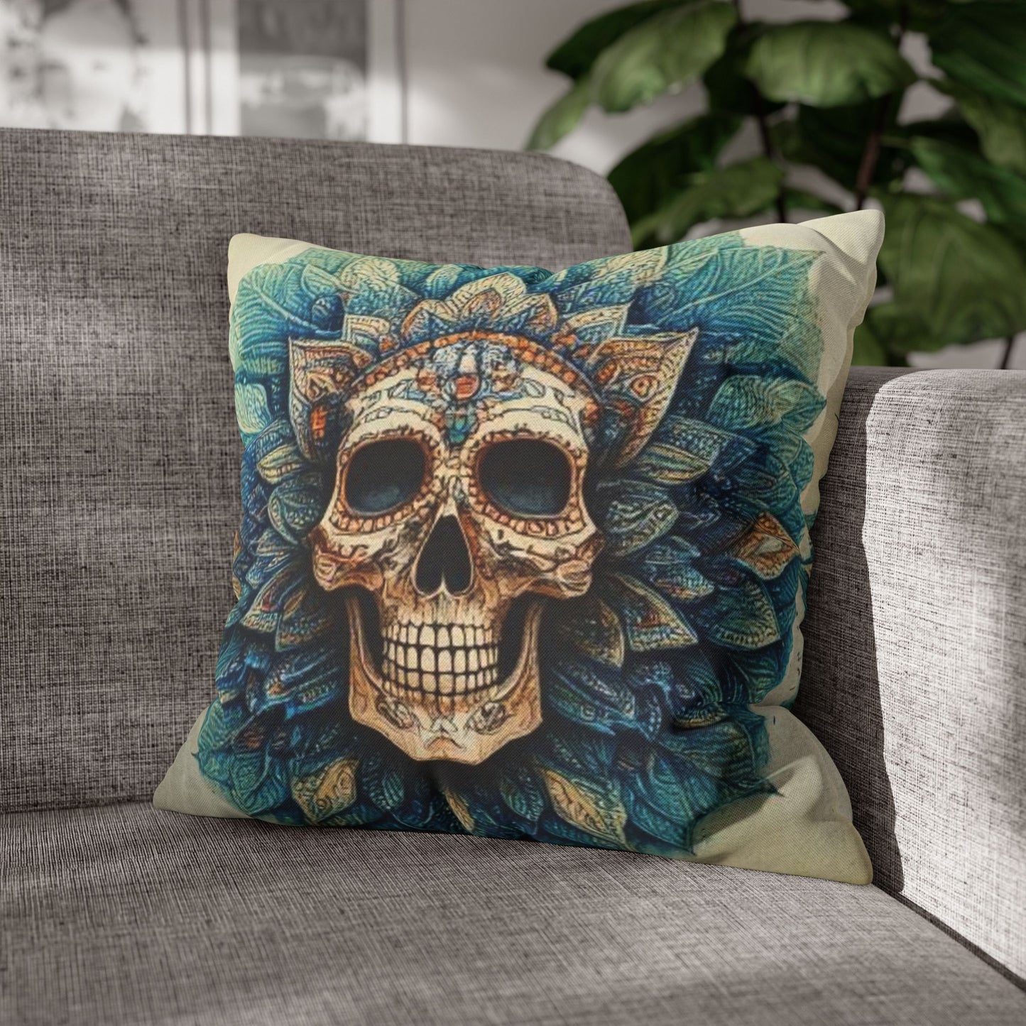 Spun Polyester Square Pillowcase