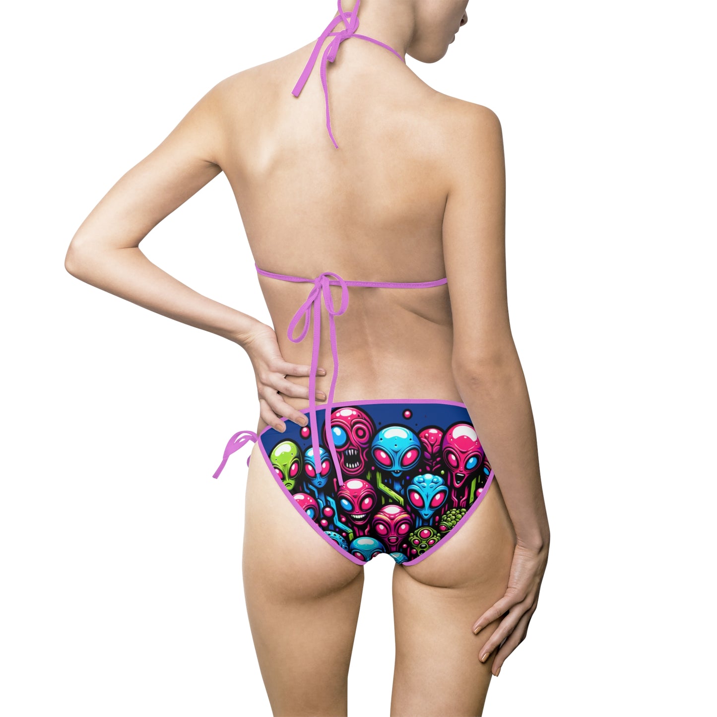 Colorful Skull Print Women's Bikini Swimsuit - Stylish Beachwear for Summer Fun