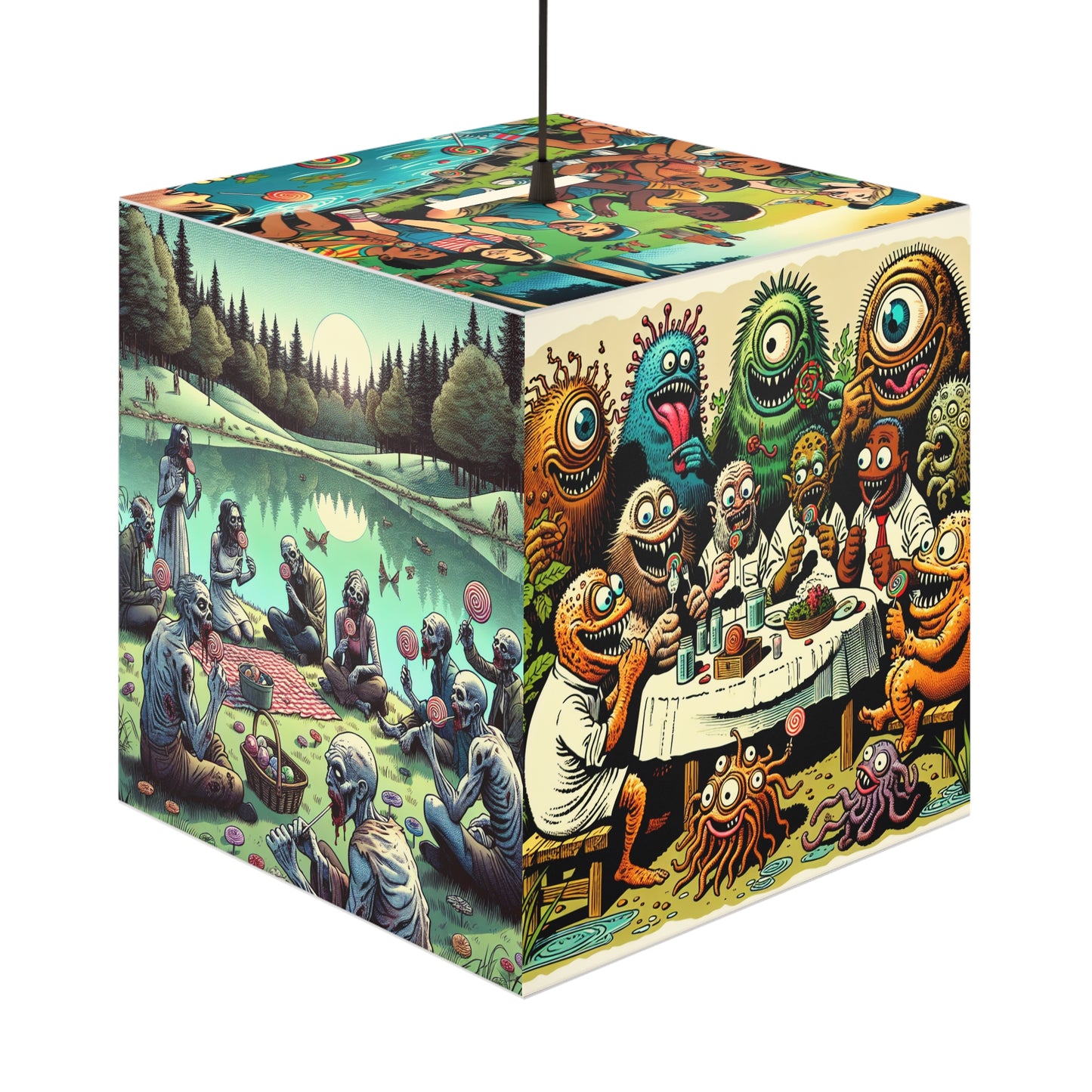Love Great Friends Light Cube Lamp