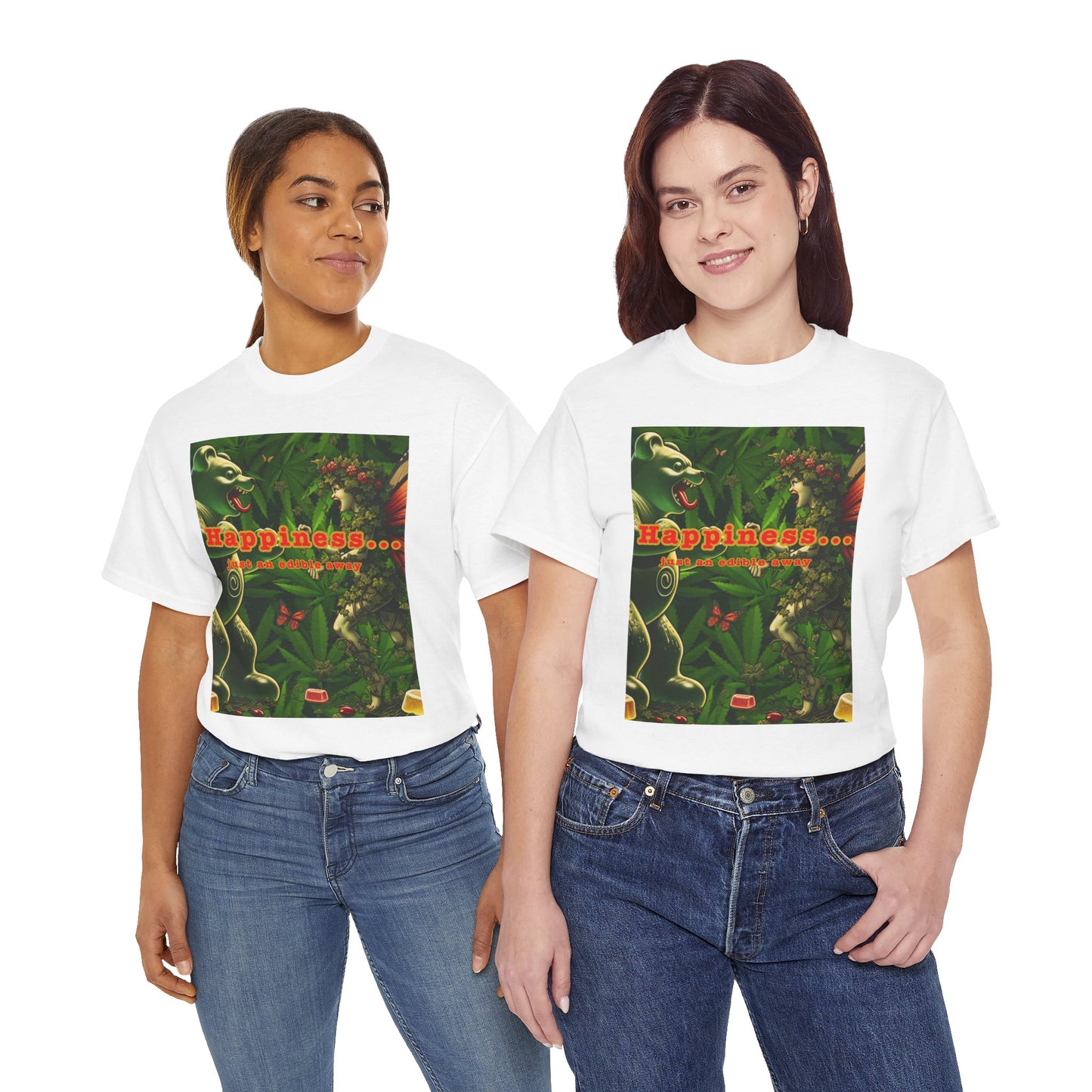 Happiness Jungle Unisex Heavy Cotton Tee, Graphic T-Shirt, Nature Lover Gift, Summer Wardrobe Essential, Unisex Casual Wear