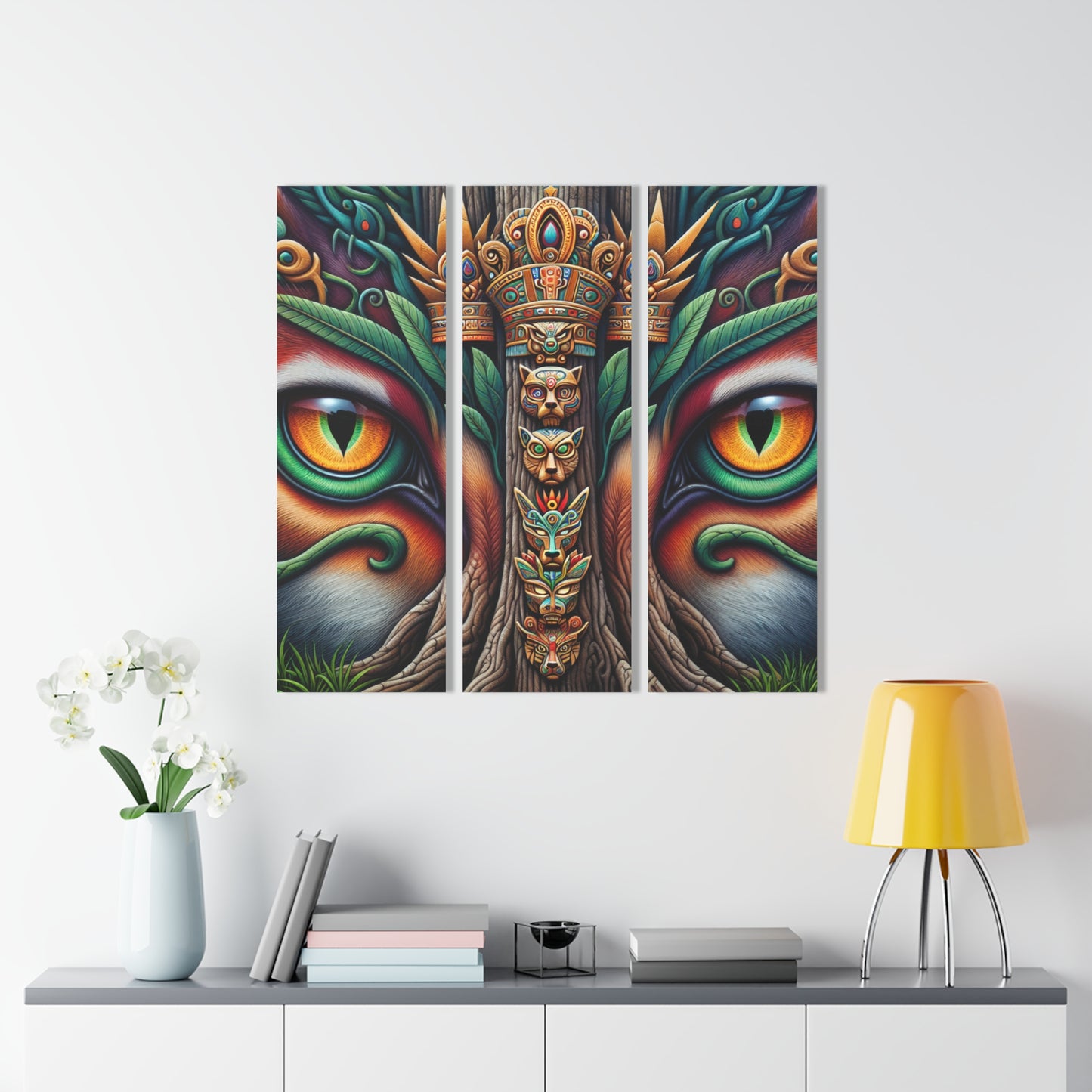 Trippy Aztec Acrylic Prints (Triptych)
