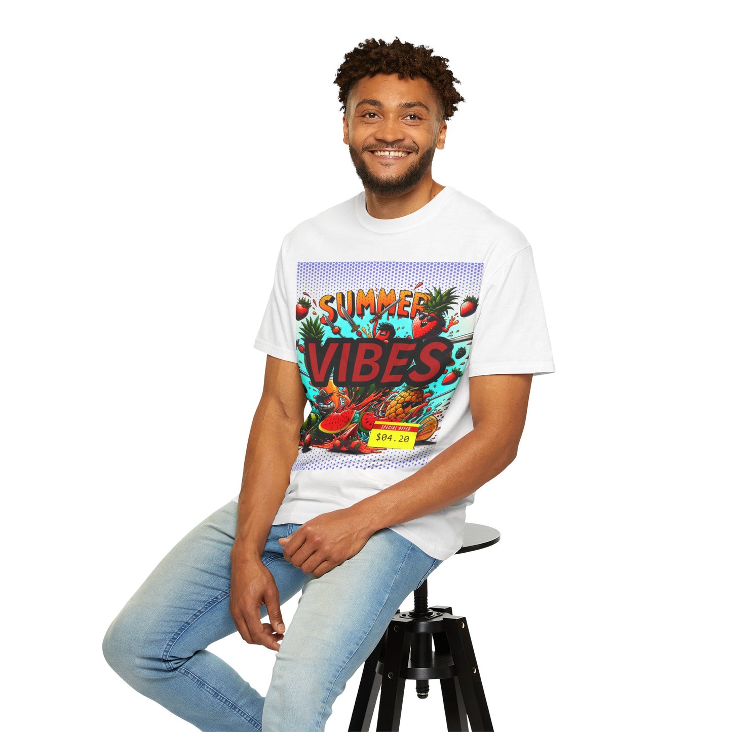 Summer Vibes Unisex Garment-Dyed T-Shirt