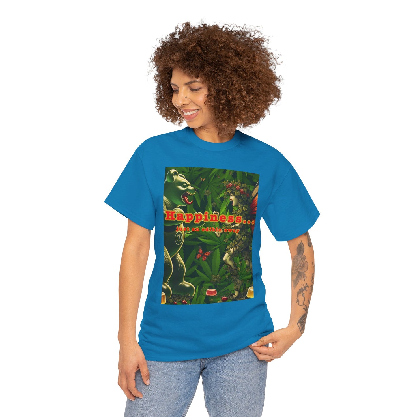 Happiness Jungle Unisex Heavy Cotton Tee, Graphic T-Shirt, Nature Lover Gift, Summer Wardrobe Essential, Unisex Casual Wear