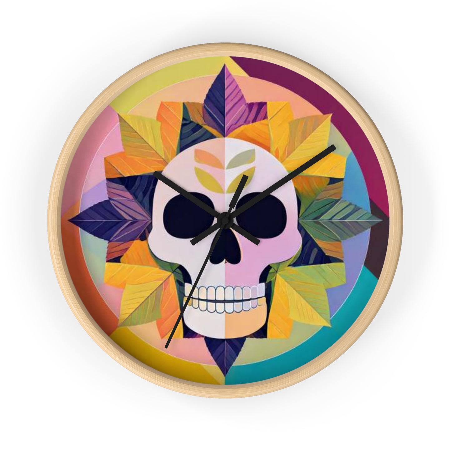Sugar Skull Bloom Wall Clock