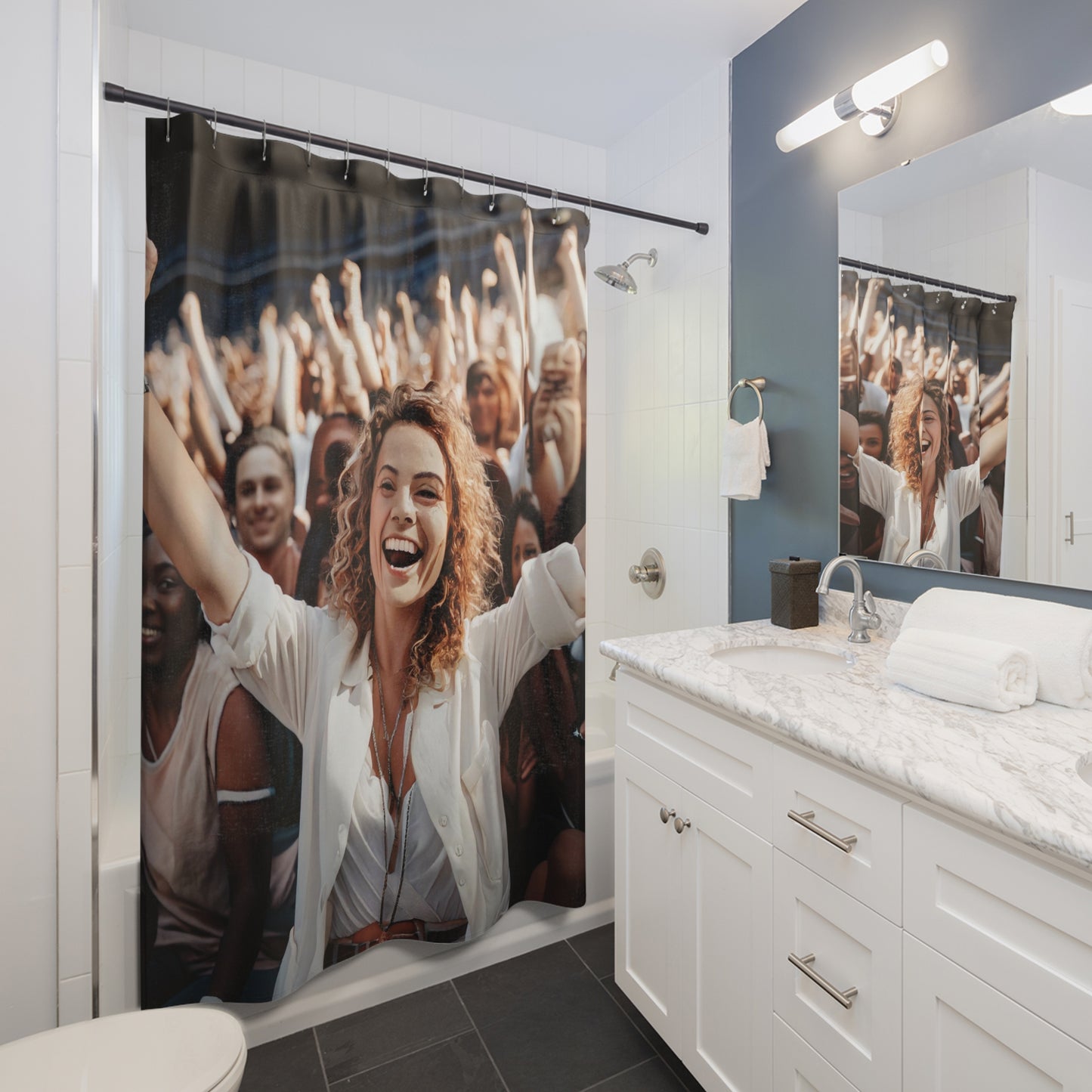 Simple Alluring Style Go! Dave! Go! Shower Curtain