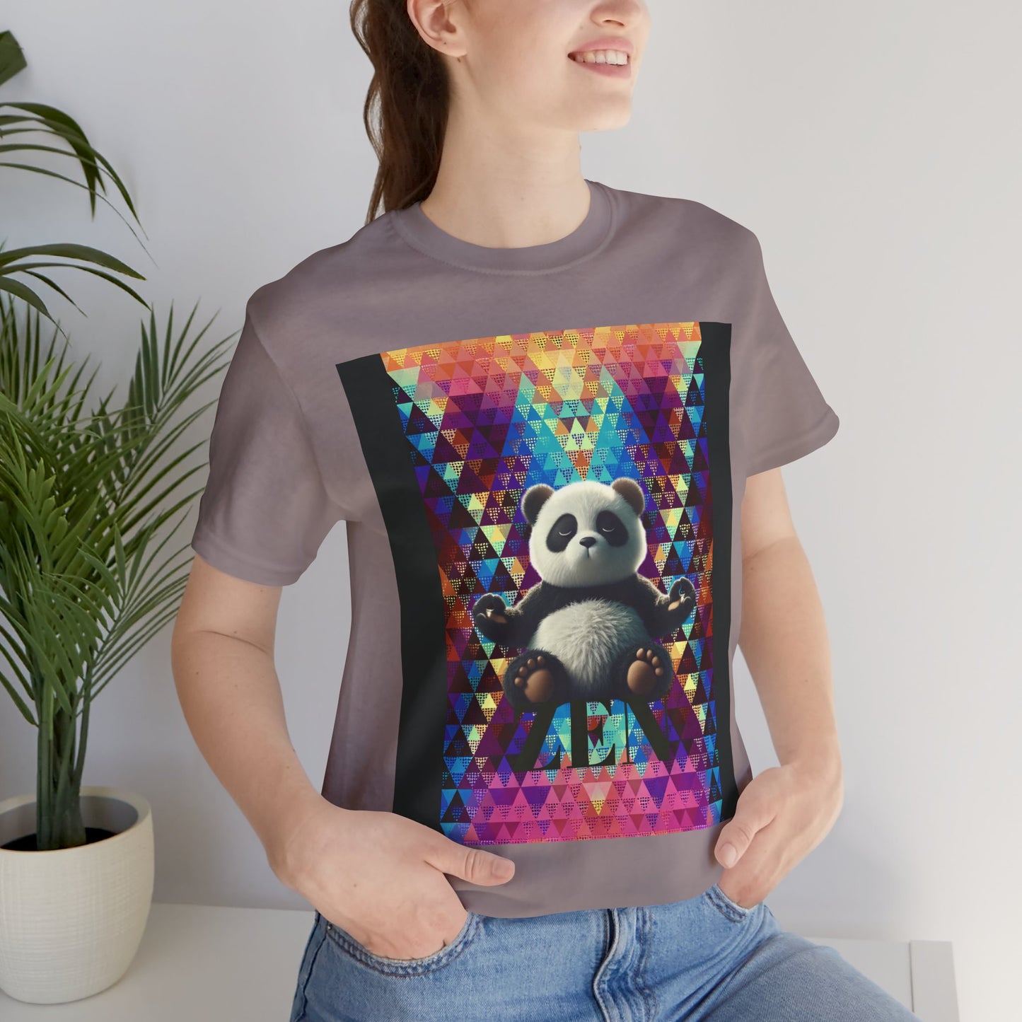 Colorful Panda Graphic Tee - Unisex Jersey Short Sleeve