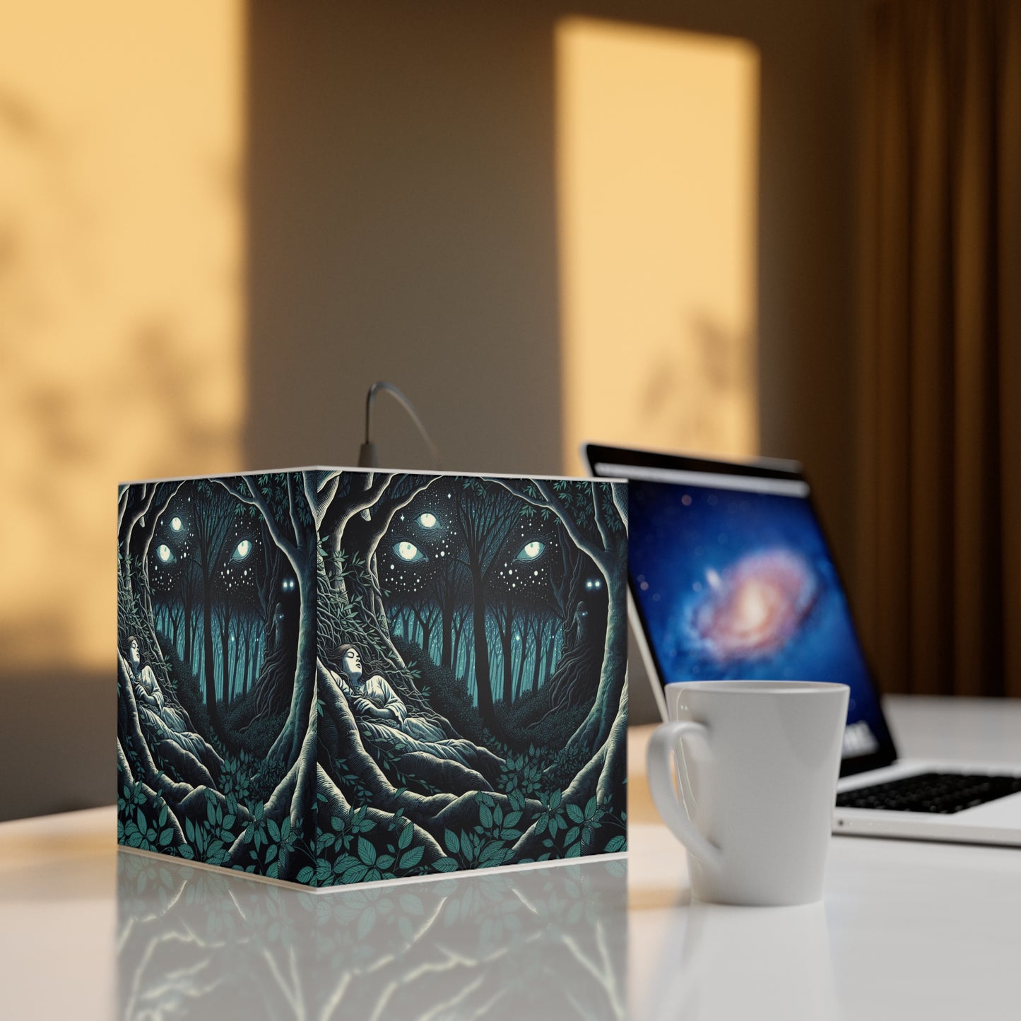 Nature Loves You Light Cube Lamp