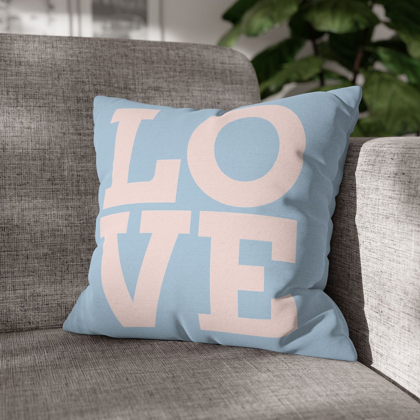 Spun Polyester Square Pillowcase