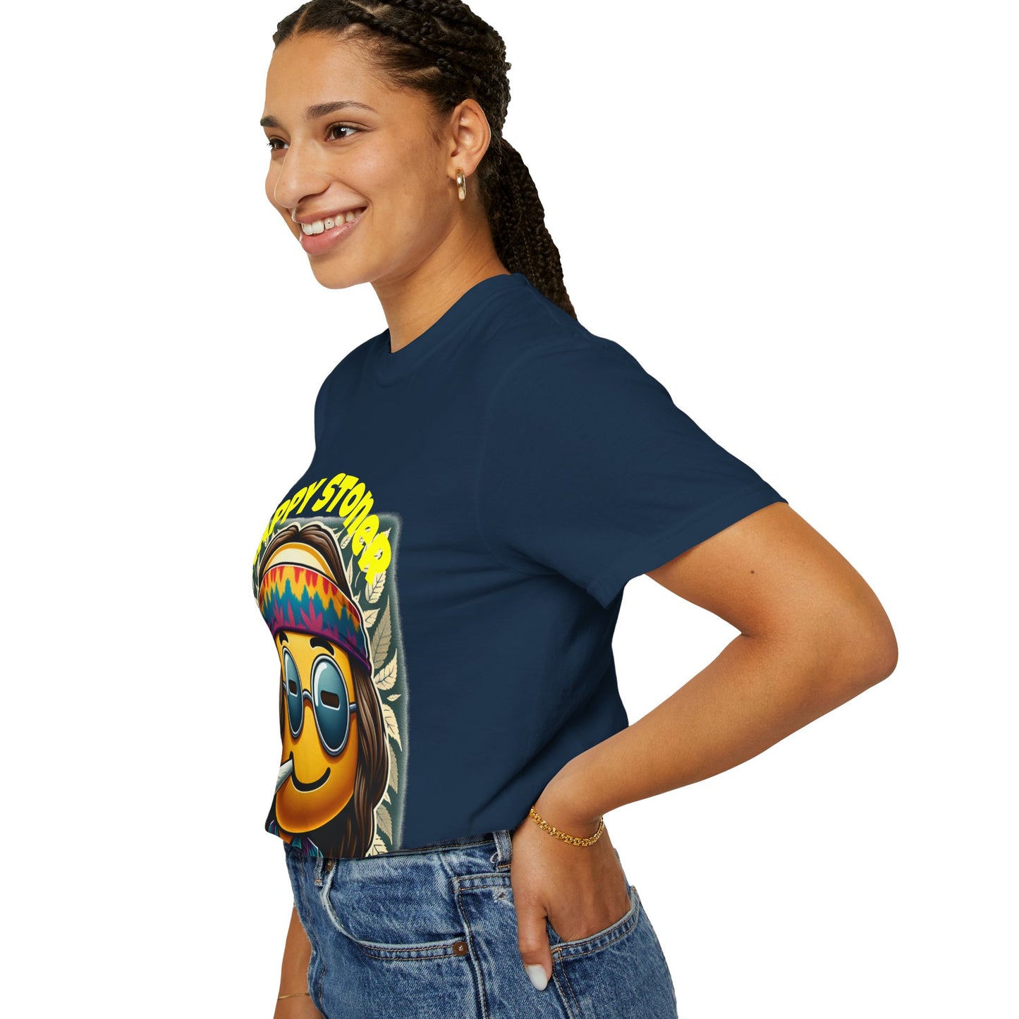Happy Stoner Unisex Garment-Dyed T-Shirt | Chill Vibe Tee for Budding Enthusiasts