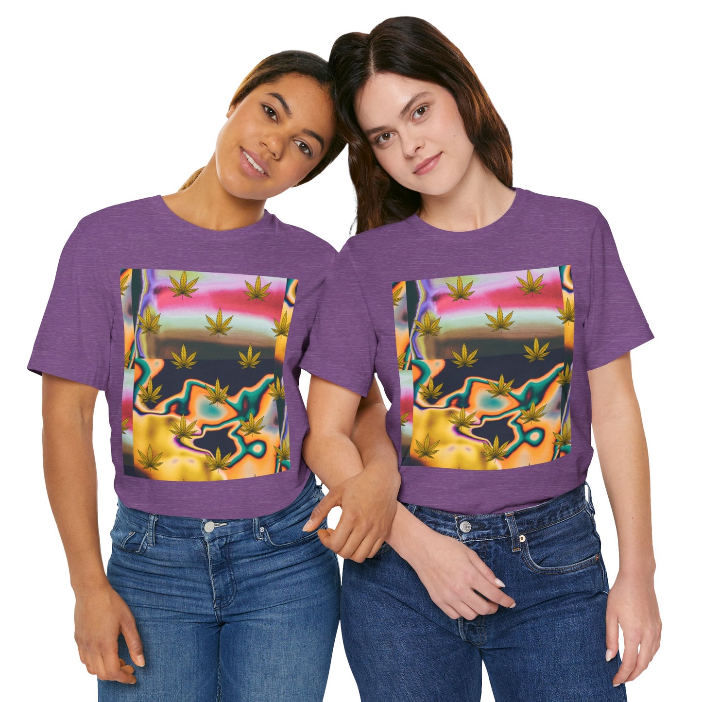 Vibrant Leaf Graphic Tee - Unisex Jersey Short Sleeve T-Shirt