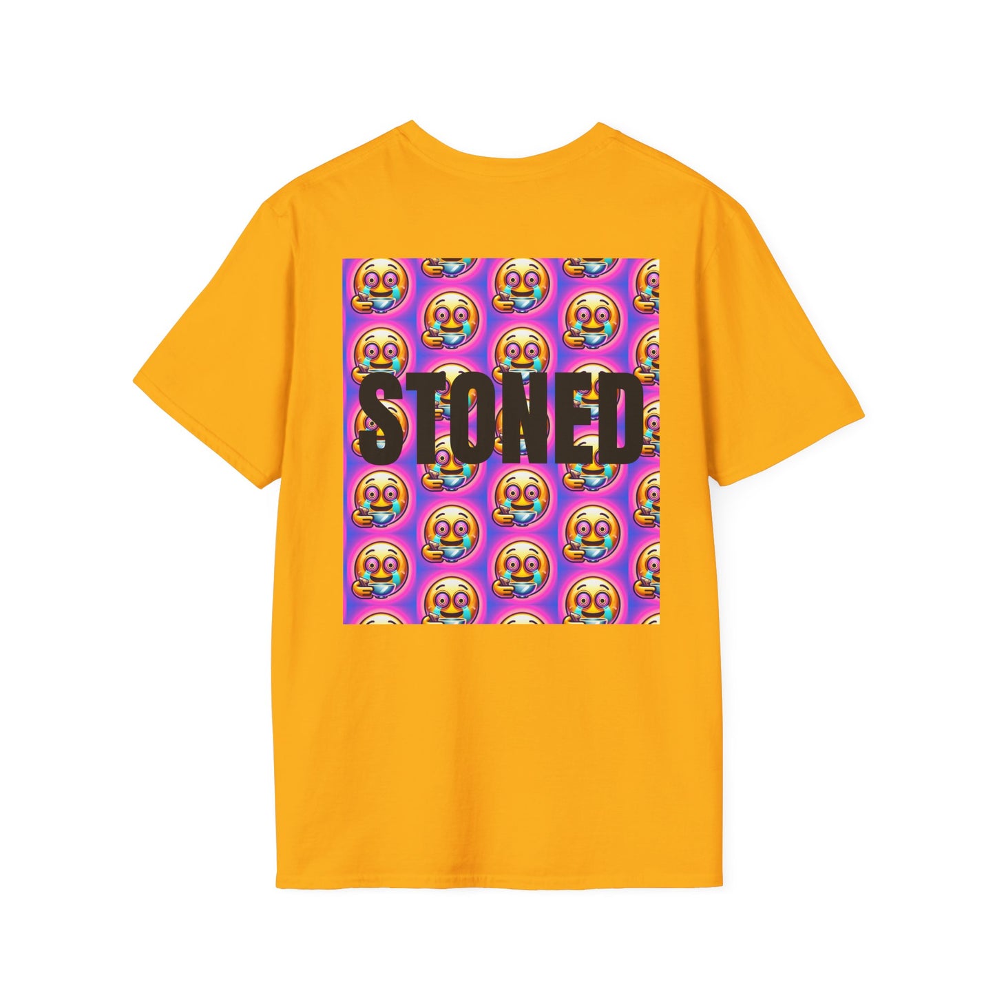 Stay Stoned Unisex Softstyle T-Shirt - Retro Vibe Graphic Tee for Fun Gatherings