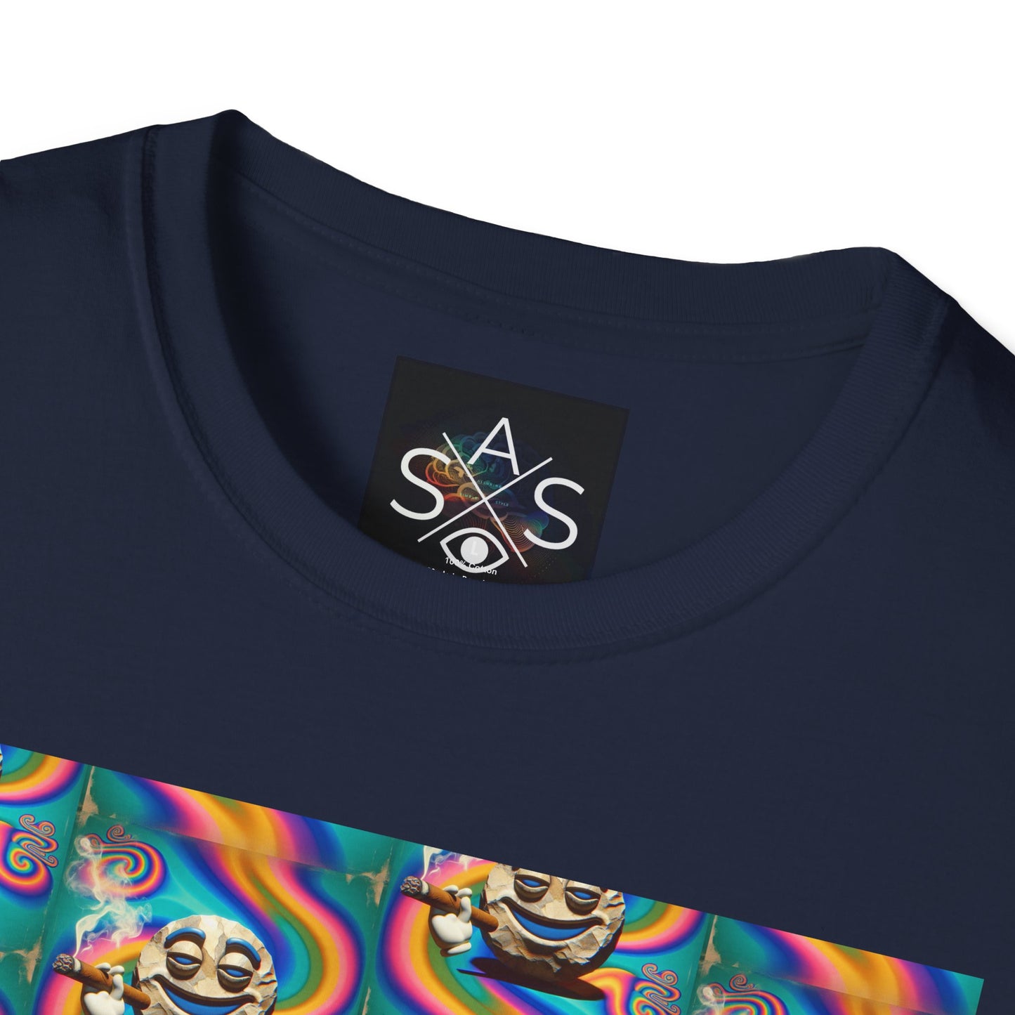 Stay Stoned Unisex Softstyle T-Shirt - Retro Vibe Graphic Tee for Fun Gatherings