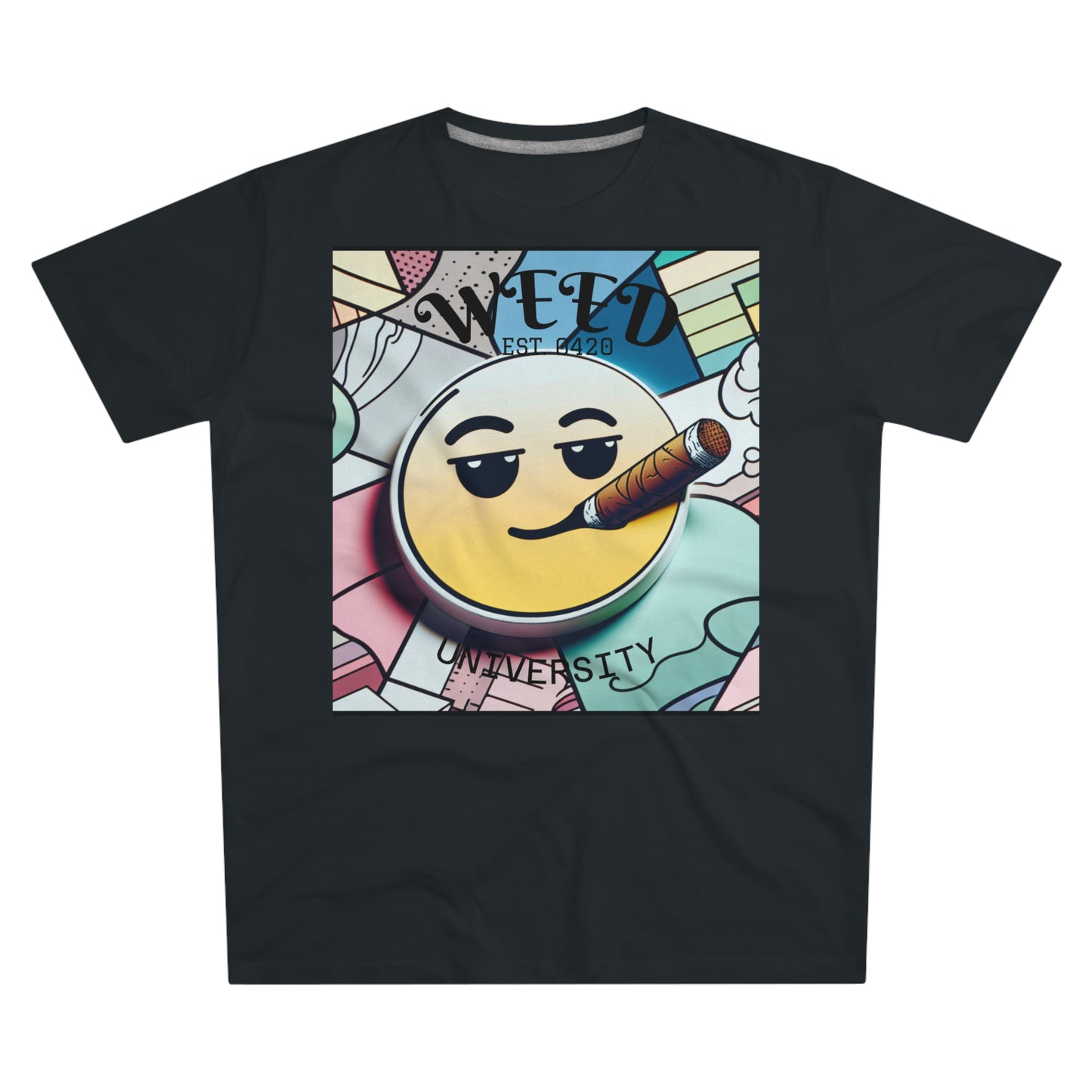 Cozy Weed University Tee - Modern Fit Cannabis T-Shirt for Fun Lovers
