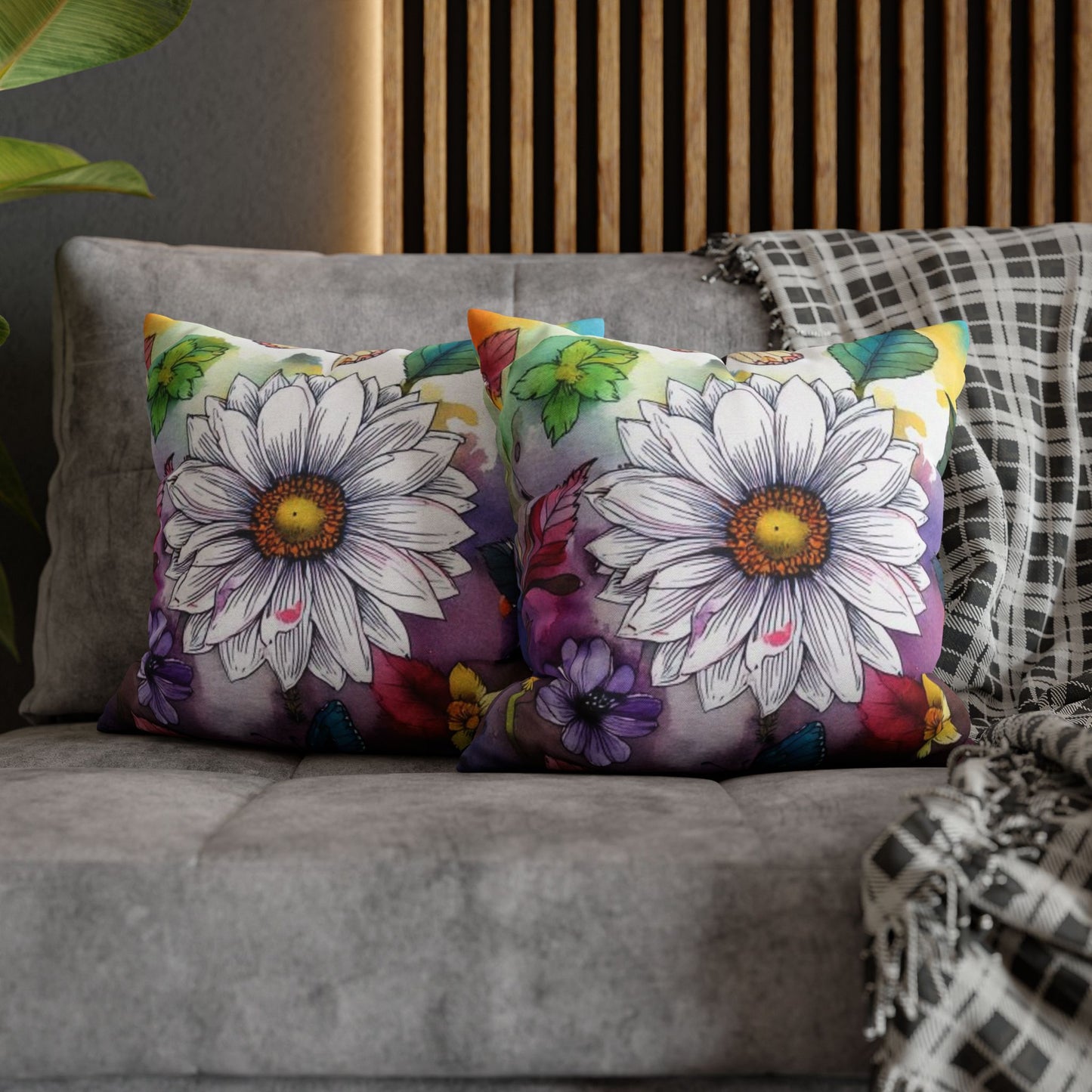 Spun Polyester Square Pillowcase