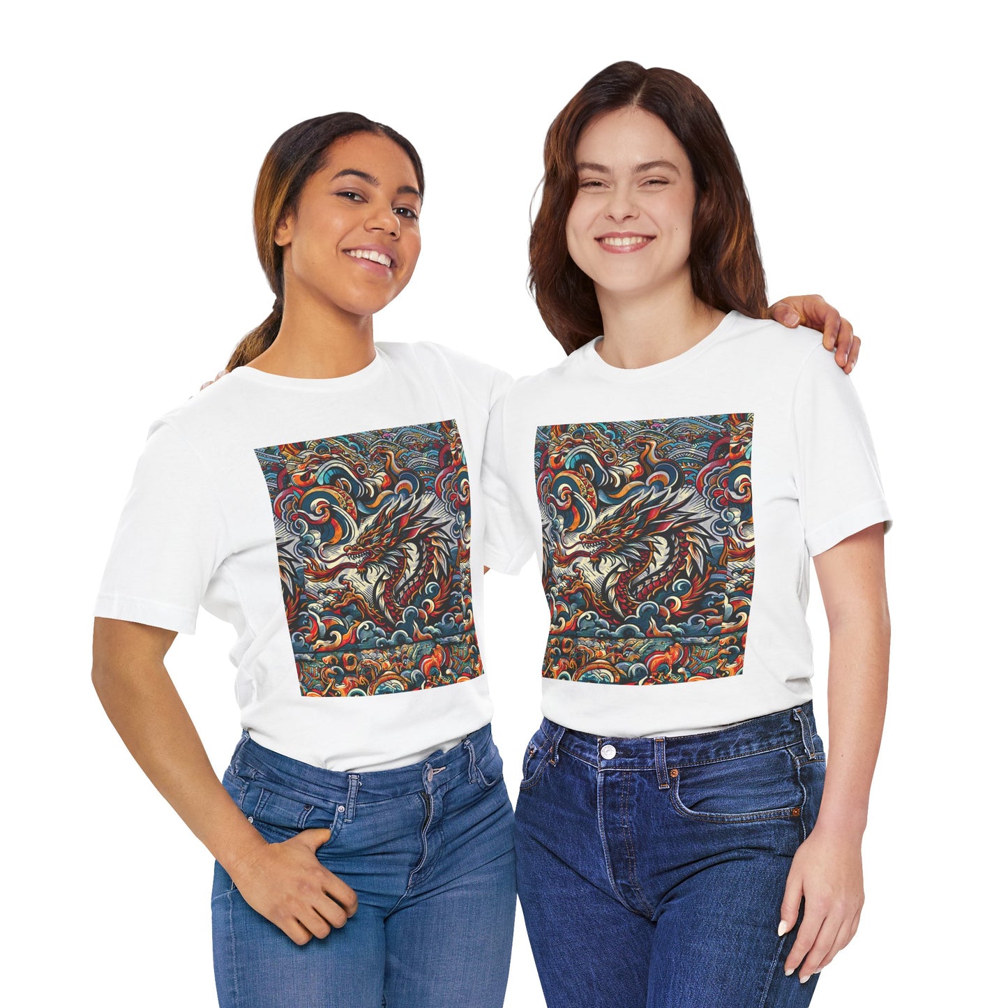 Vibrant Dragon Graphic Tee - Unisex Jersey Short Sleeve Shirt