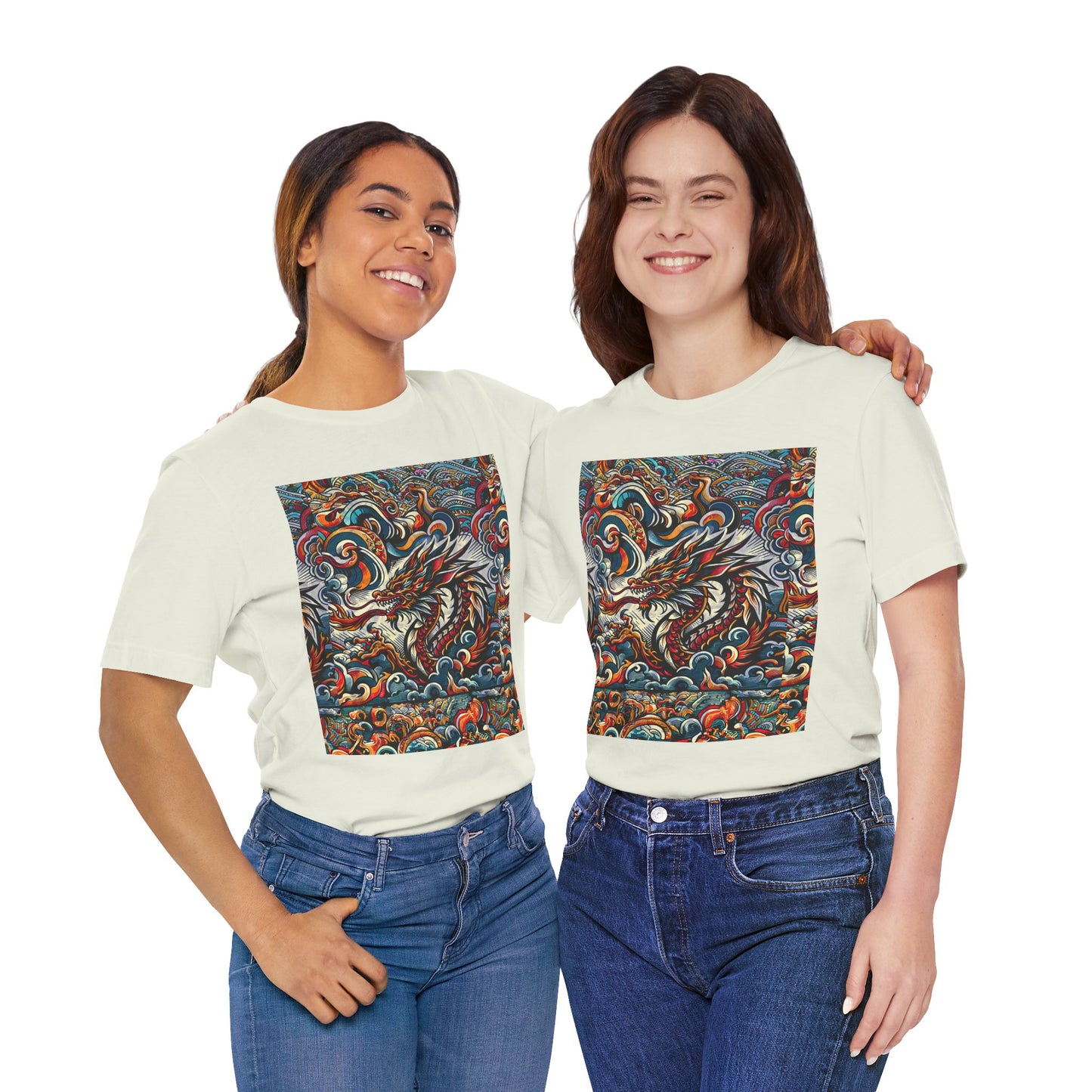 Vibrant Dragon Graphic Tee - Unisex Jersey Short Sleeve Shirt