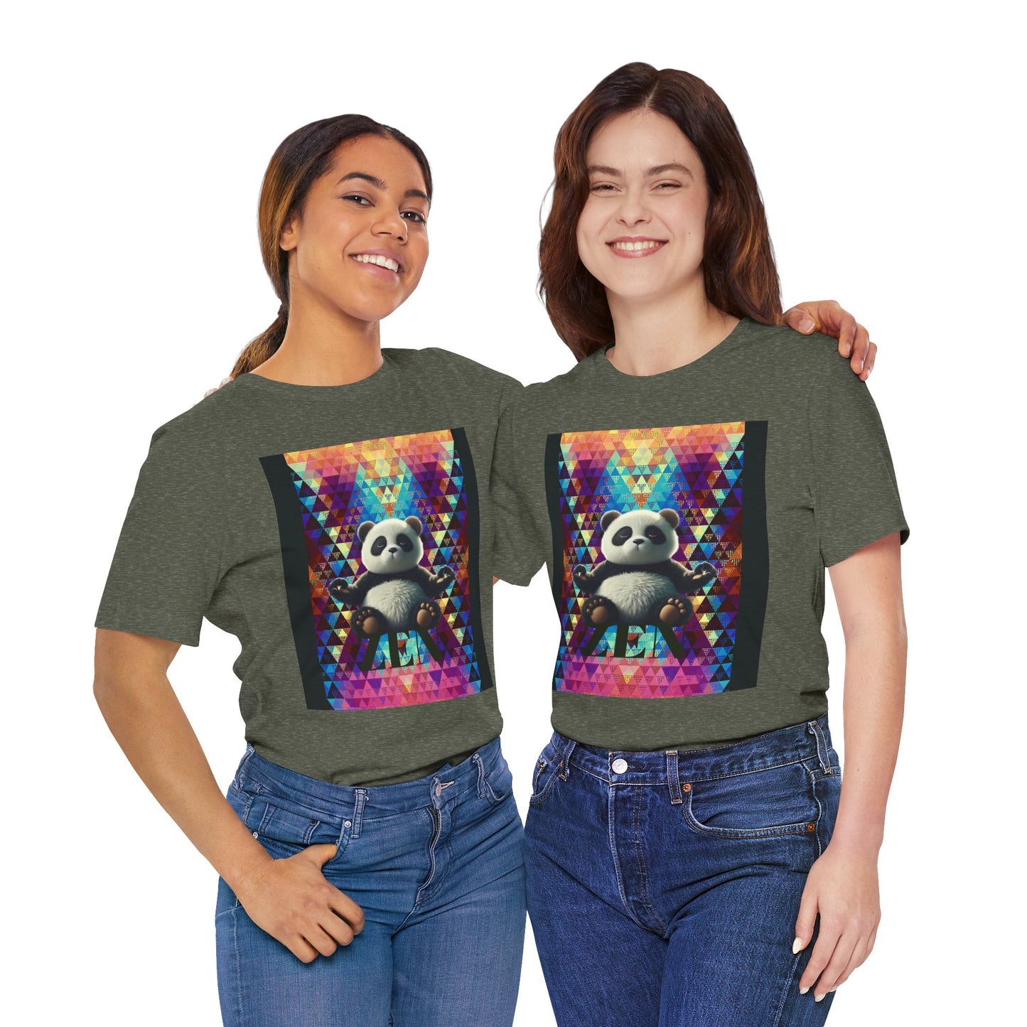 Colorful Panda Graphic Tee - Unisex Jersey Short Sleeve