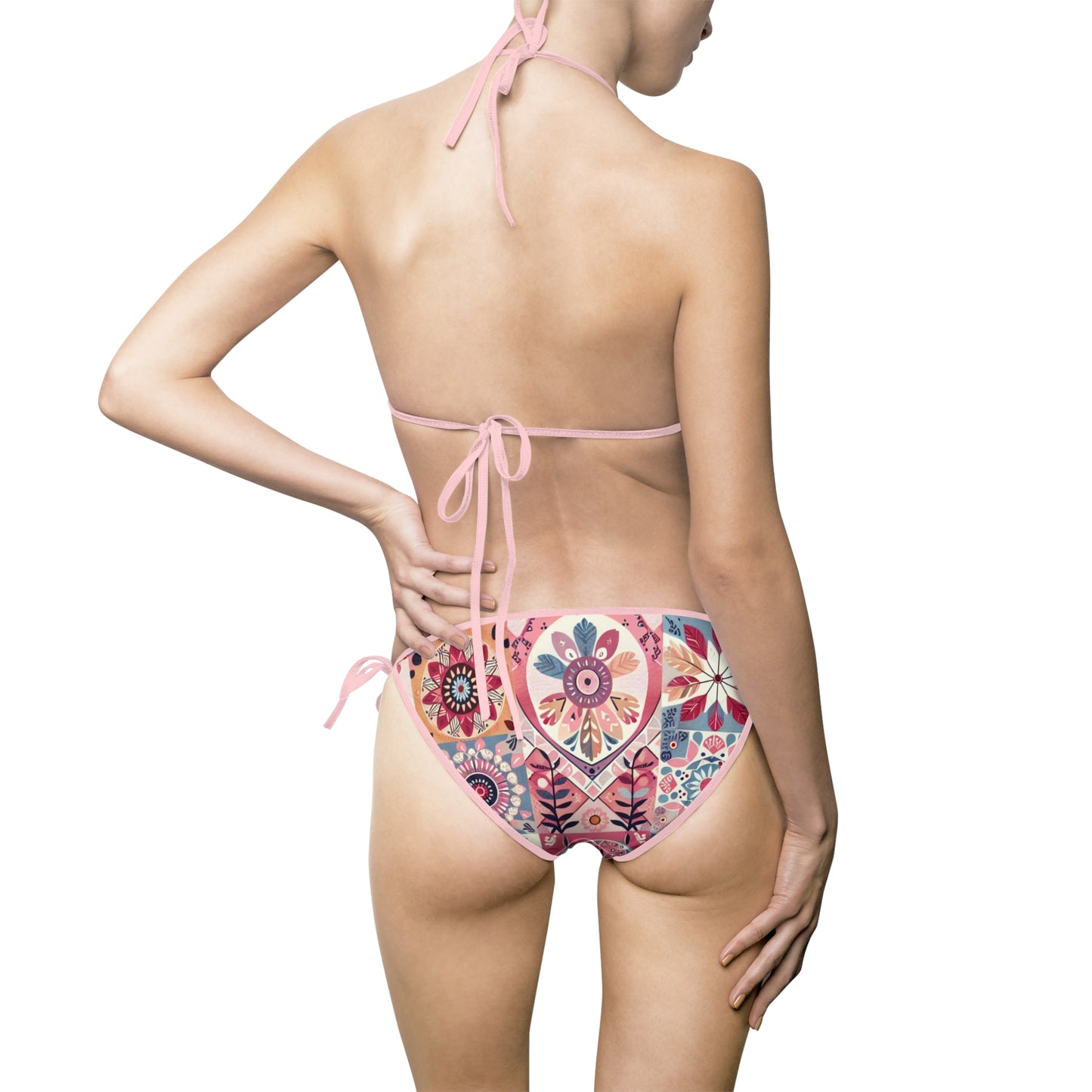 Vibrant Floral Women's Bikini Swimsuit - Perfect for Beach Days & Summer Getaways