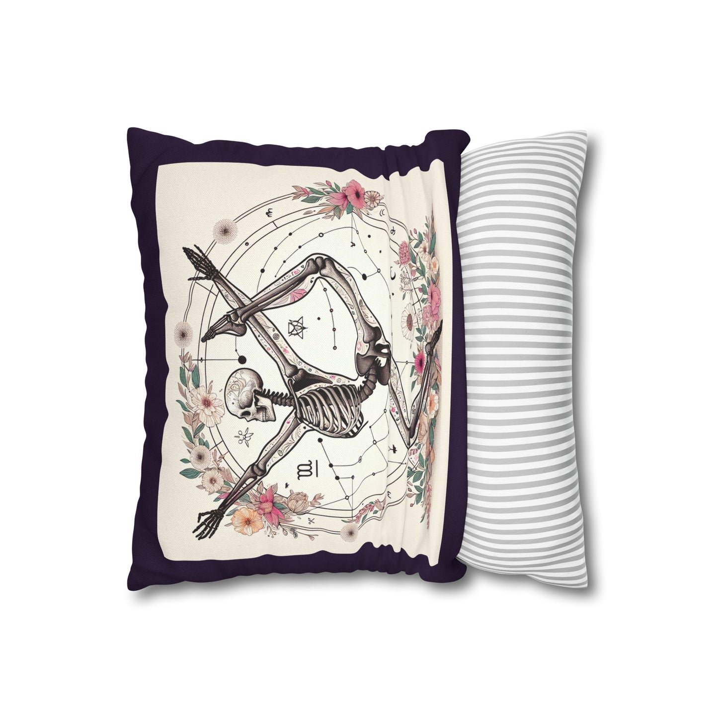 Astrological Skeleton Decorative Pillowcase
